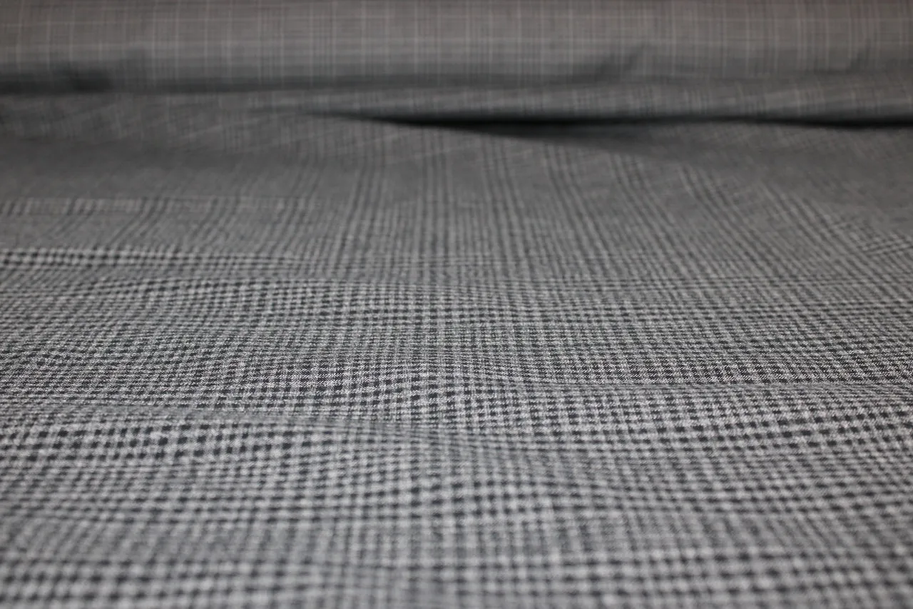 2 1/4 yards of Glen Plaid Cotton Flannel - Gray/Black