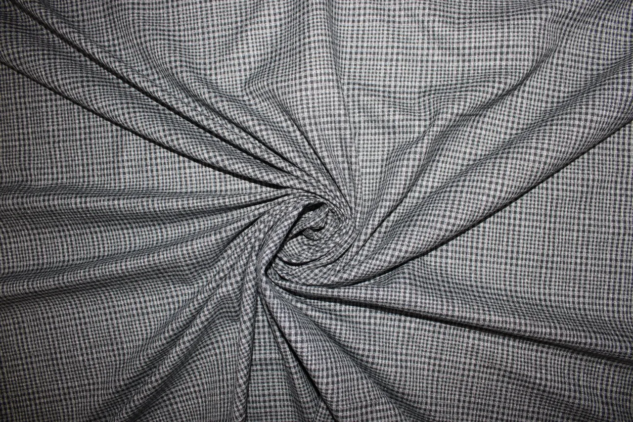 2 1/4 yards of Glen Plaid Cotton Flannel - Gray/Black