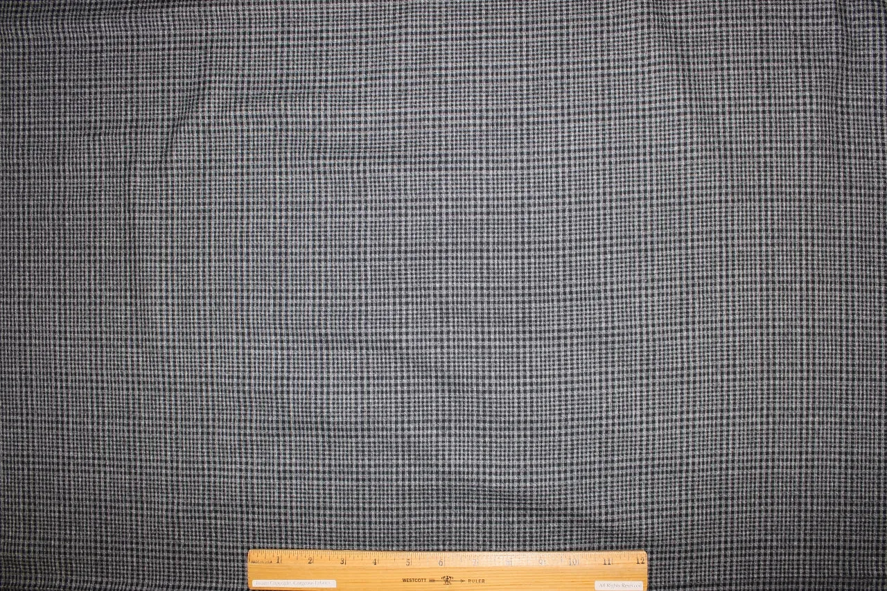 2 1/4 yards of Glen Plaid Cotton Flannel - Gray/Black