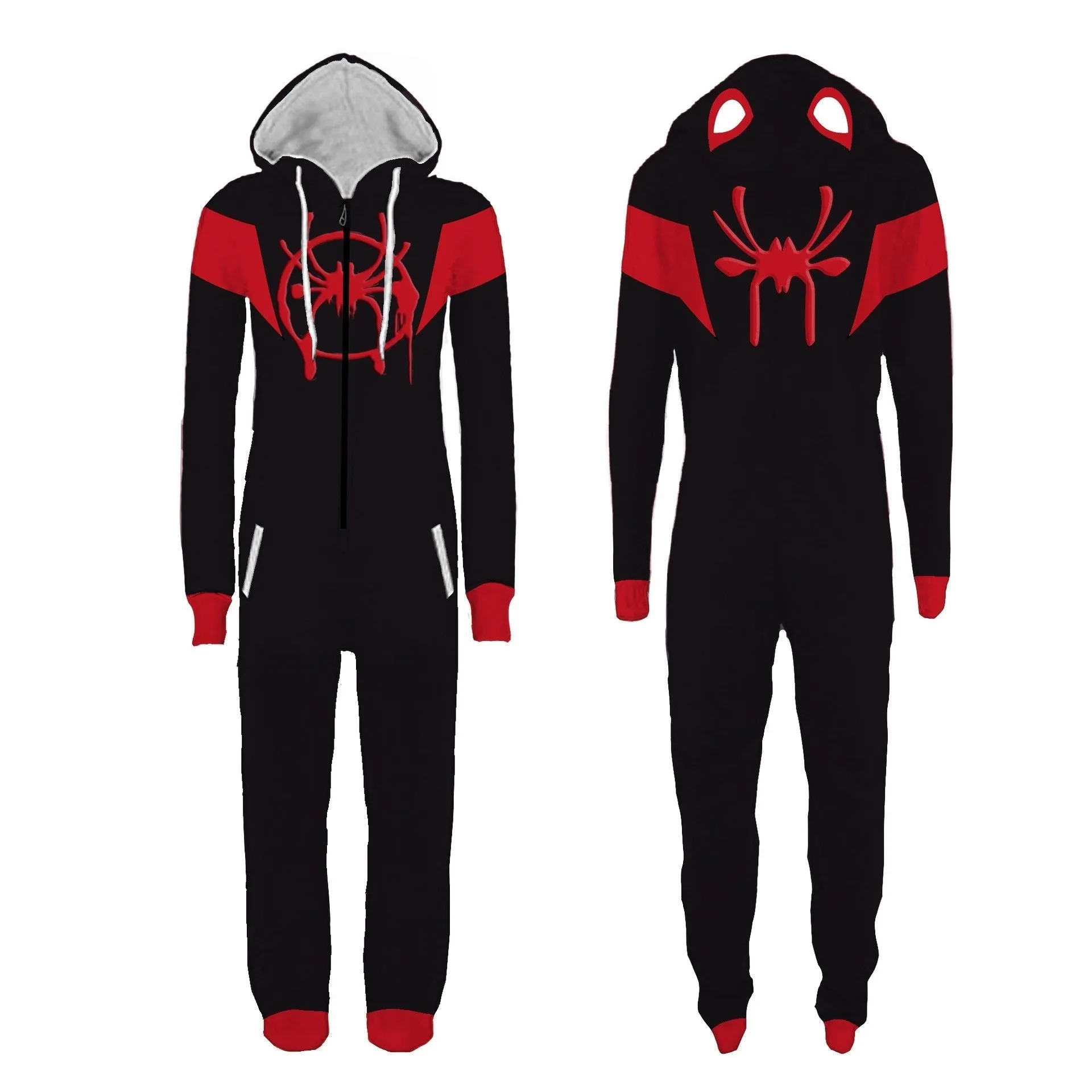 Adult Men's Super Hero Spider-man Deadpool The Flash One Piece costume Jumpsuit