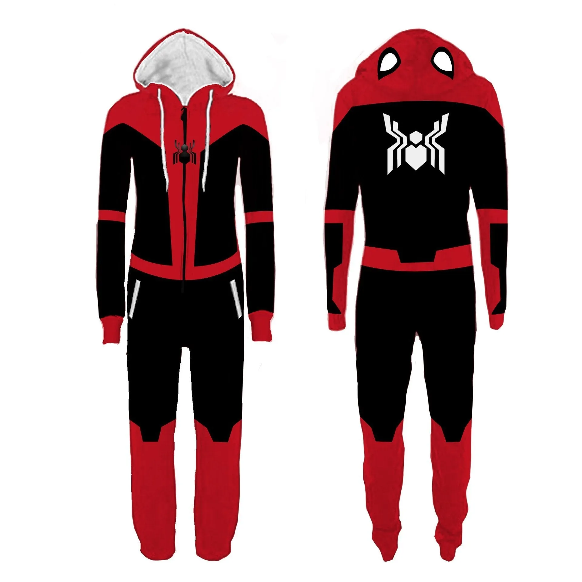 Adult Men's Super Hero Spider-man Deadpool The Flash One Piece costume Jumpsuit