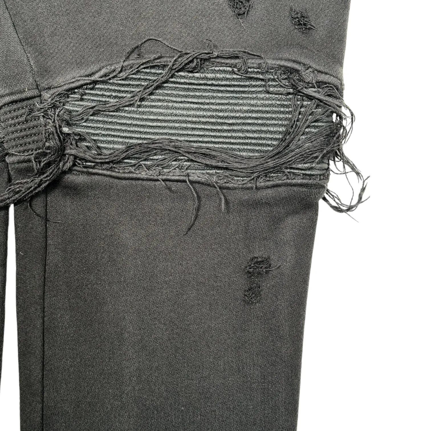 Amiri MX1 Leather Patch Sweatpants Black Pre-Owned