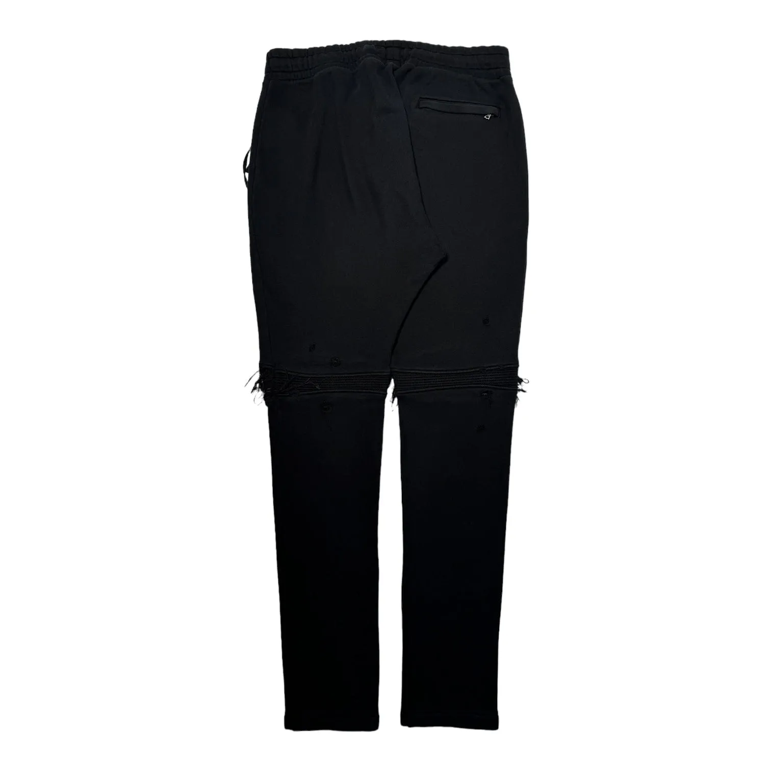 Amiri MX1 Leather Patch Sweatpants Black Pre-Owned