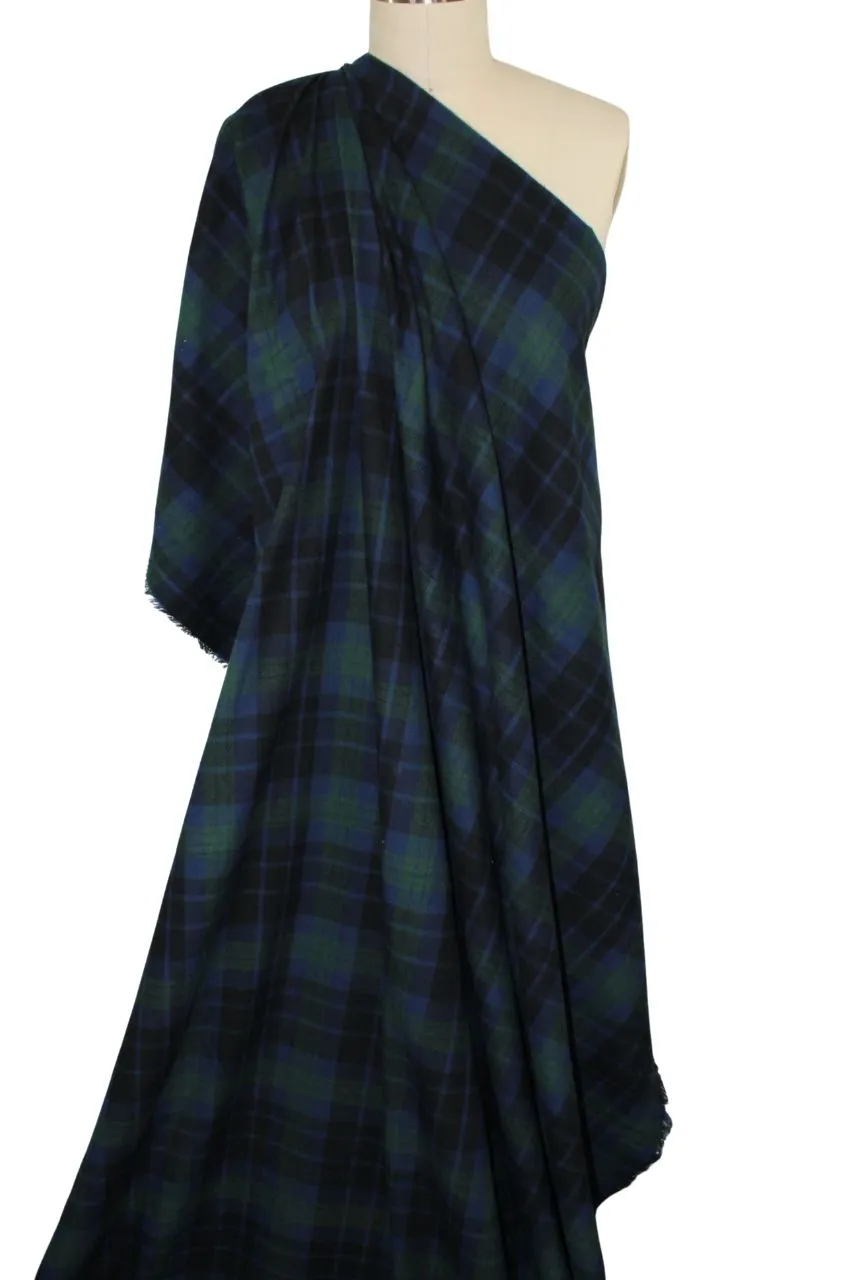 Black Watch Plaid Cotton Flannel