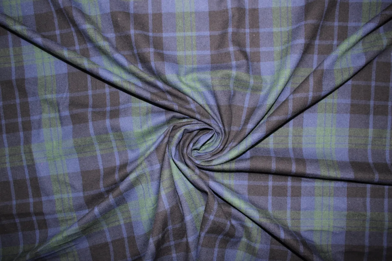 Black Watch Plaid Cotton Flannel