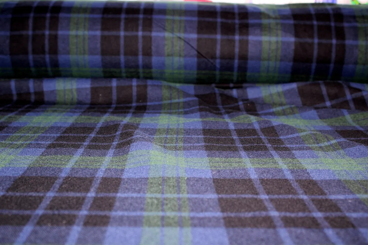 Black Watch Plaid Cotton Flannel
