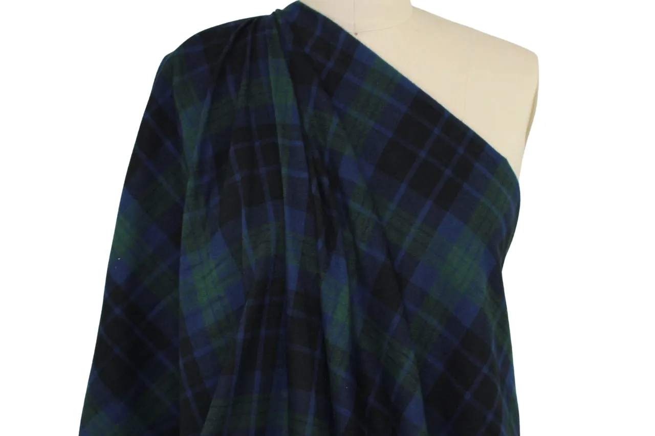 Black Watch Plaid Cotton Flannel