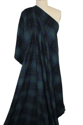Black Watch Plaid Cotton Flannel
