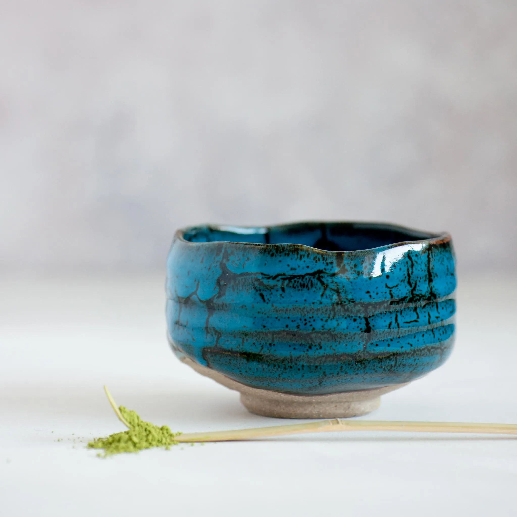 Blue Storm Matcha Bowl, 11.7cm