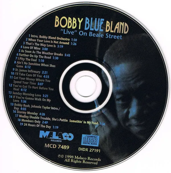 Bobby Blue Bland* - Live On Beale Street  (CD, Album) (NM or M-)