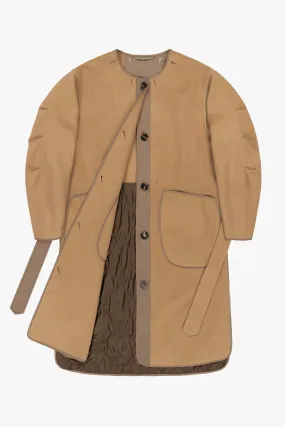 Cashmere Quilt Parka - Camel