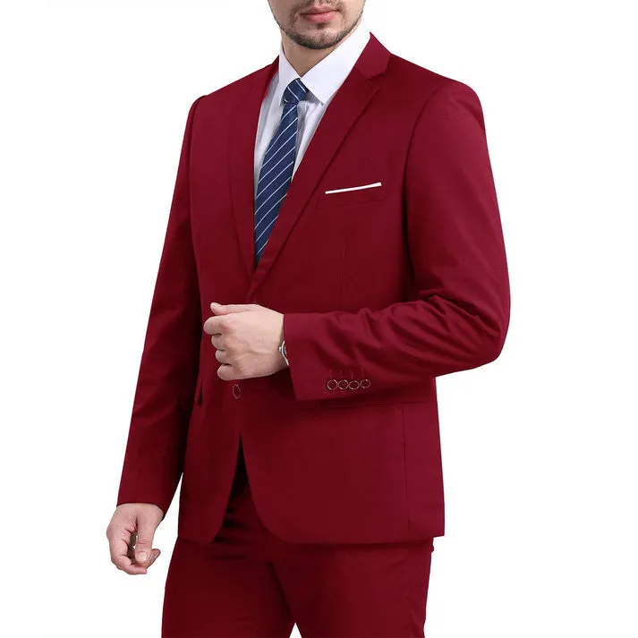 Classic Maroon Blazer Two Buttons Blazer