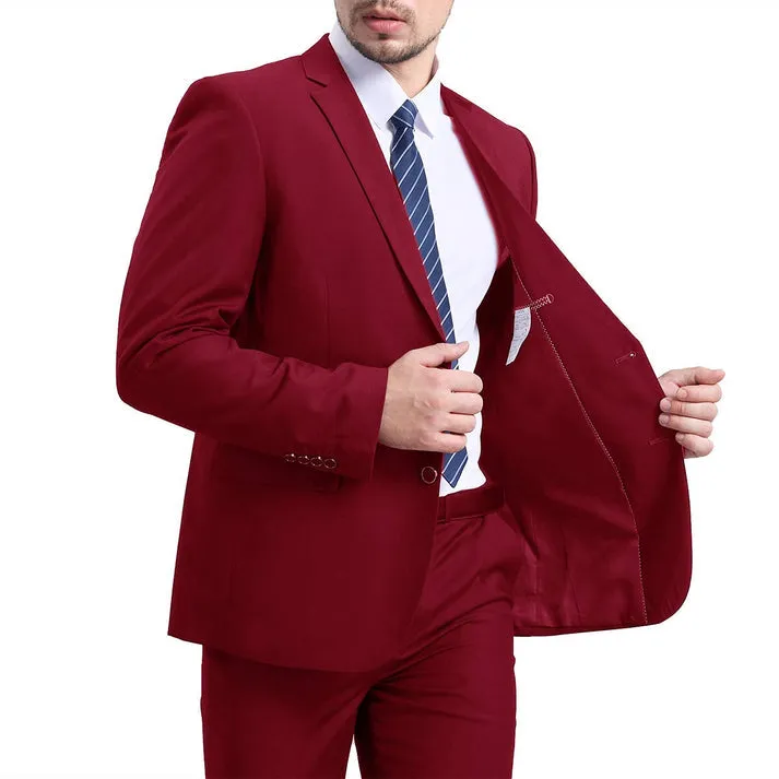 Classic Maroon Blazer Two Buttons Blazer