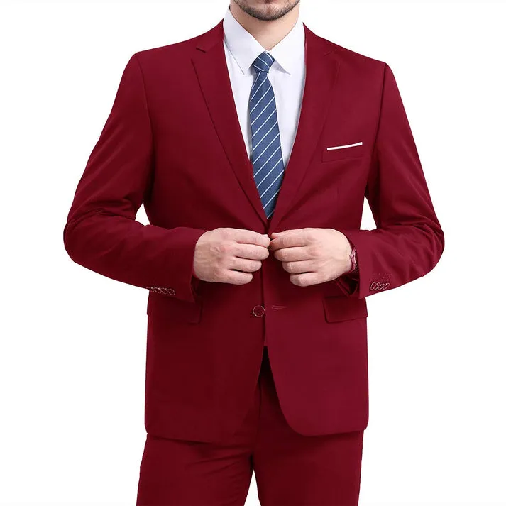 Classic Maroon Blazer Two Buttons Blazer