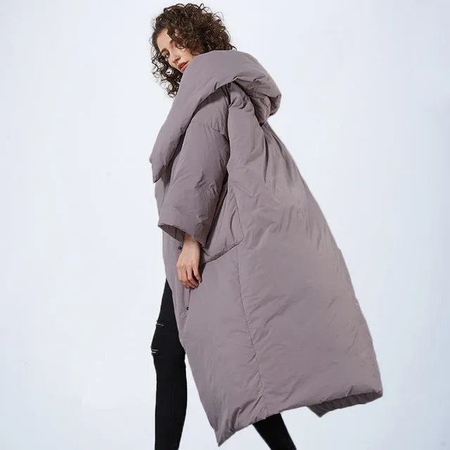 Fashion Elegant Women Parka 2018 Winter Jacket Women