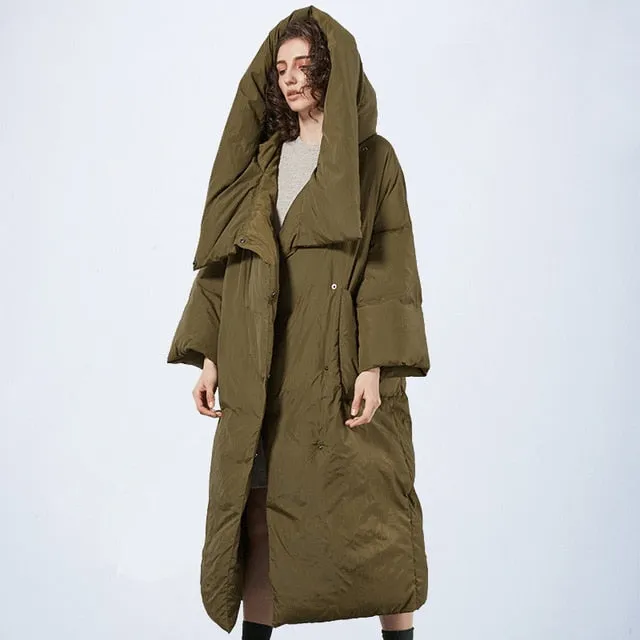 Fashion Elegant Women Parka 2018 Winter Jacket Women
