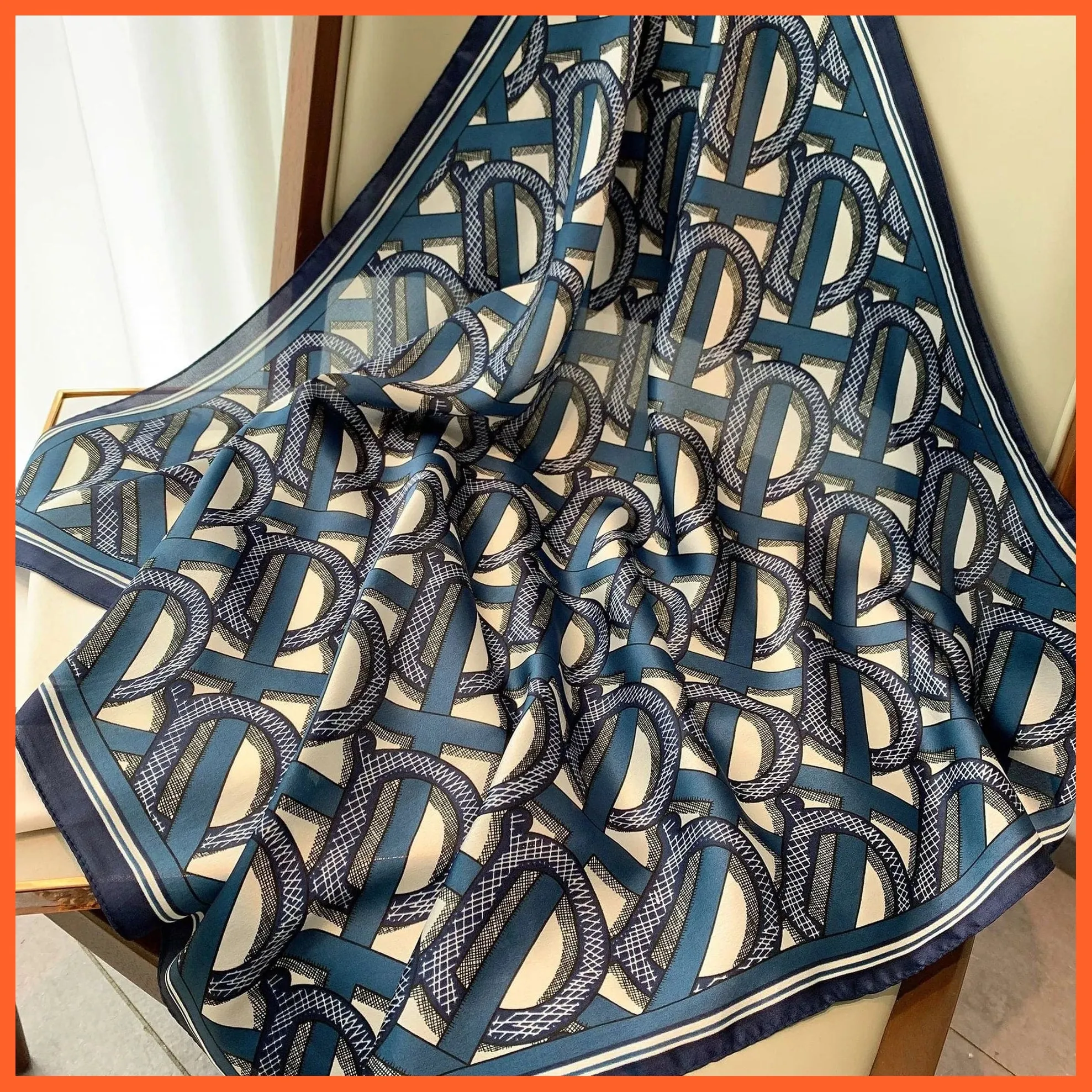 Fashion Printed Silk Satin Neck Scarf | Women Small Shawl Square Foulard Bandana