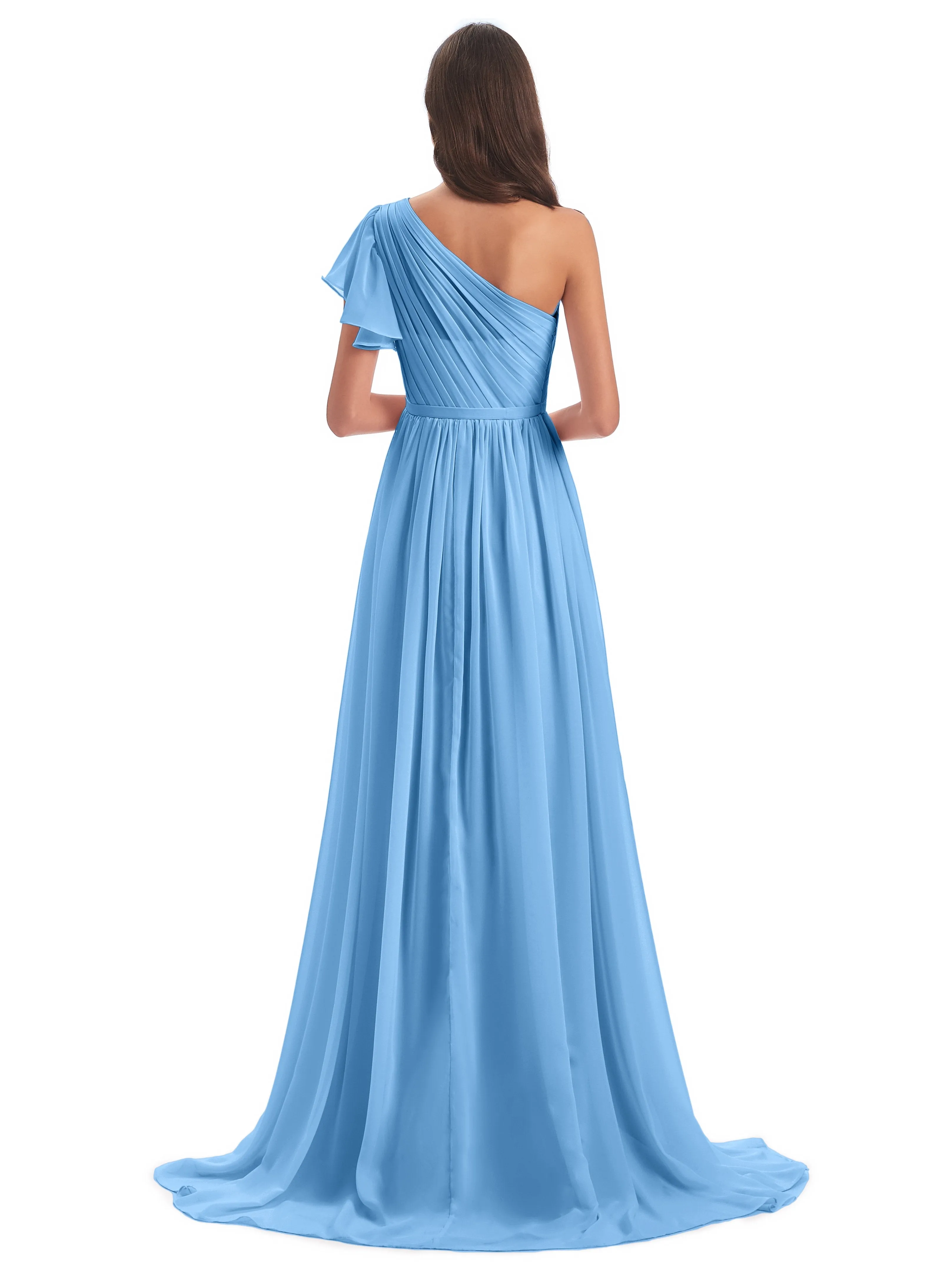 Gemma Vintage Sweep-Brush Train Long Mother of the Bride Dresses