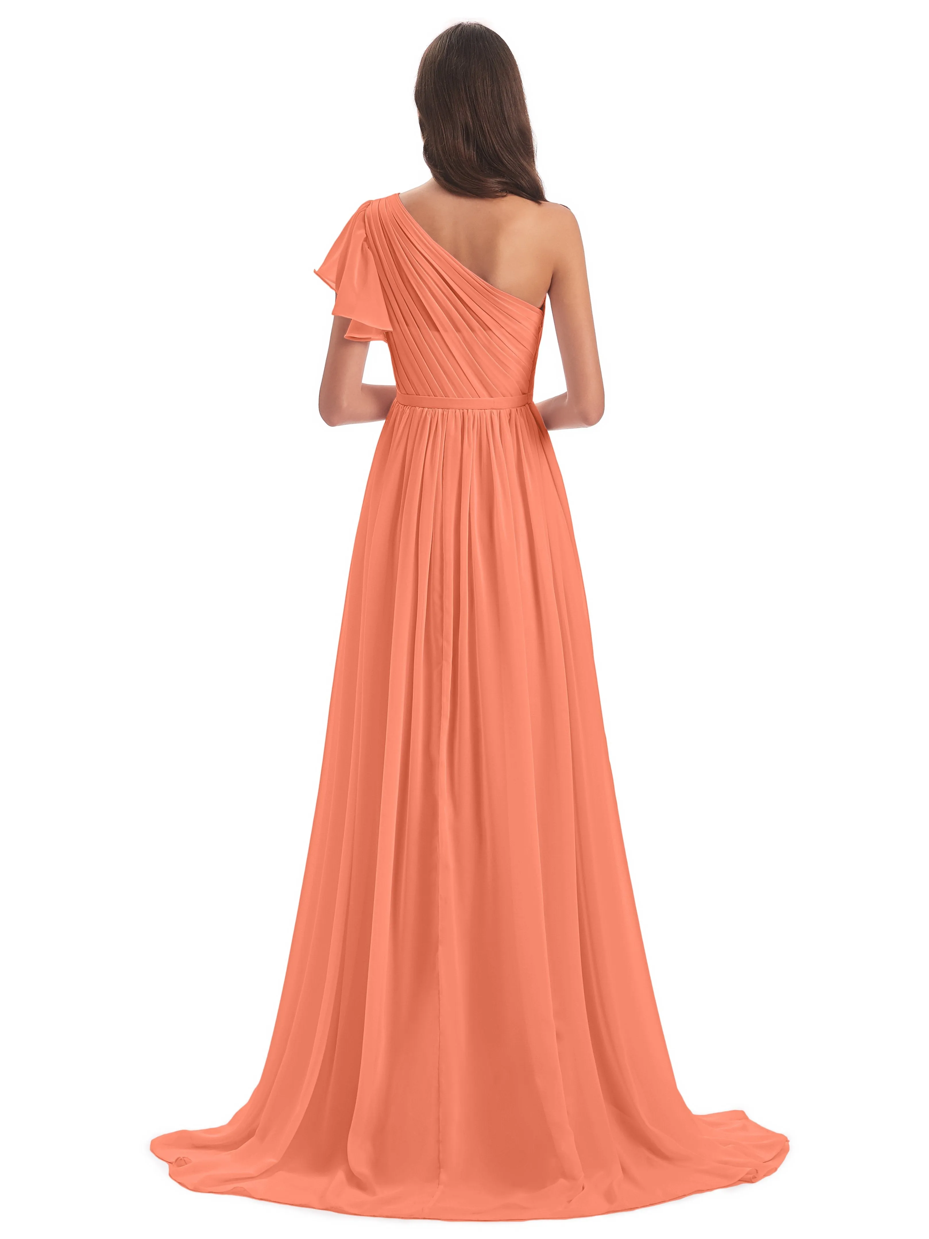 Gemma Vintage Sweep-Brush Train Long Mother of the Bride Dresses