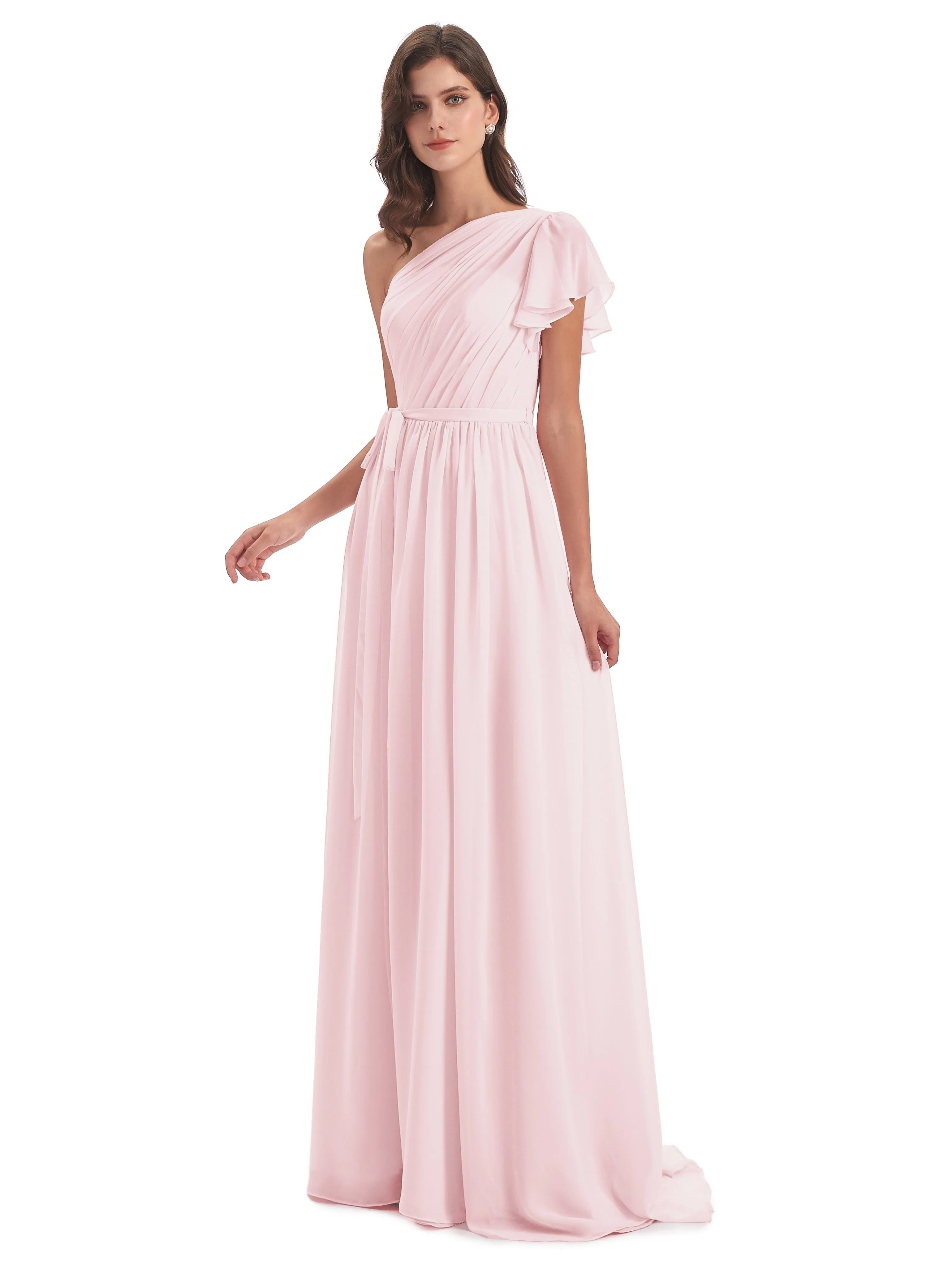 Gemma Vintage Sweep-Brush Train Long Mother of the Bride Dresses