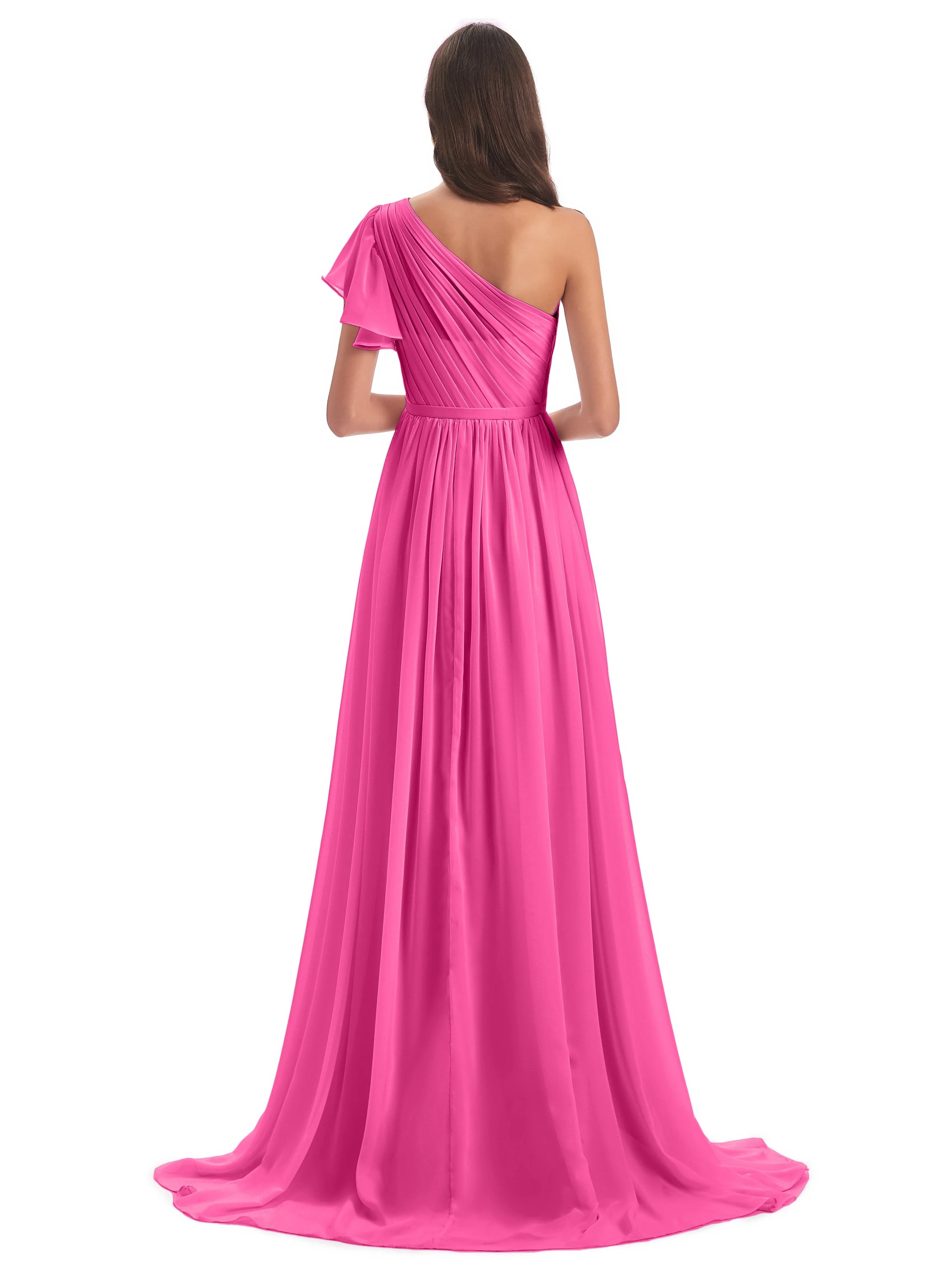 Gemma Vintage Sweep-Brush Train Long Mother of the Bride Dresses