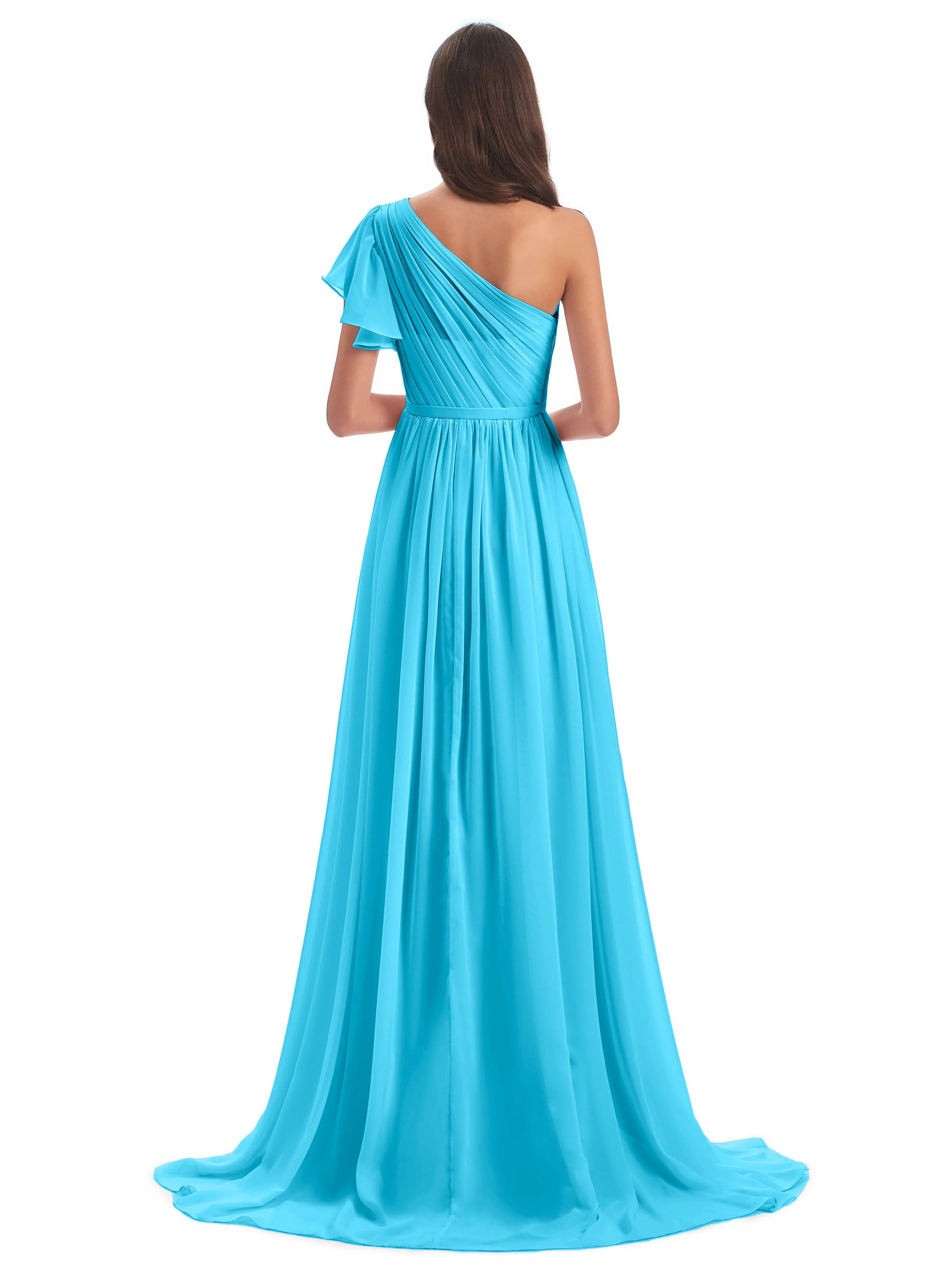 Gemma Vintage Sweep-Brush Train Long Mother of the Bride Dresses