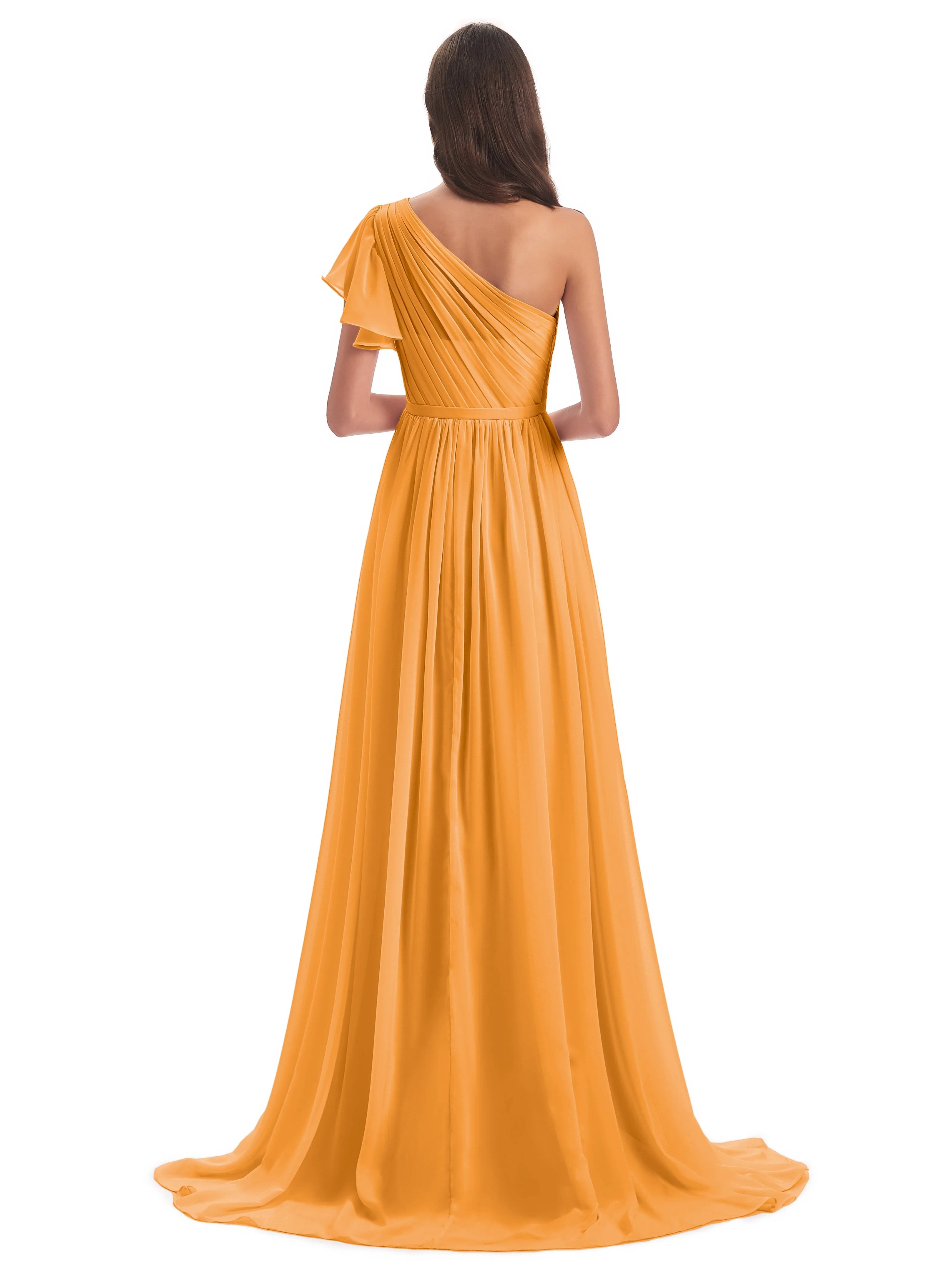 Gemma Vintage Sweep-Brush Train Long Mother of the Bride Dresses