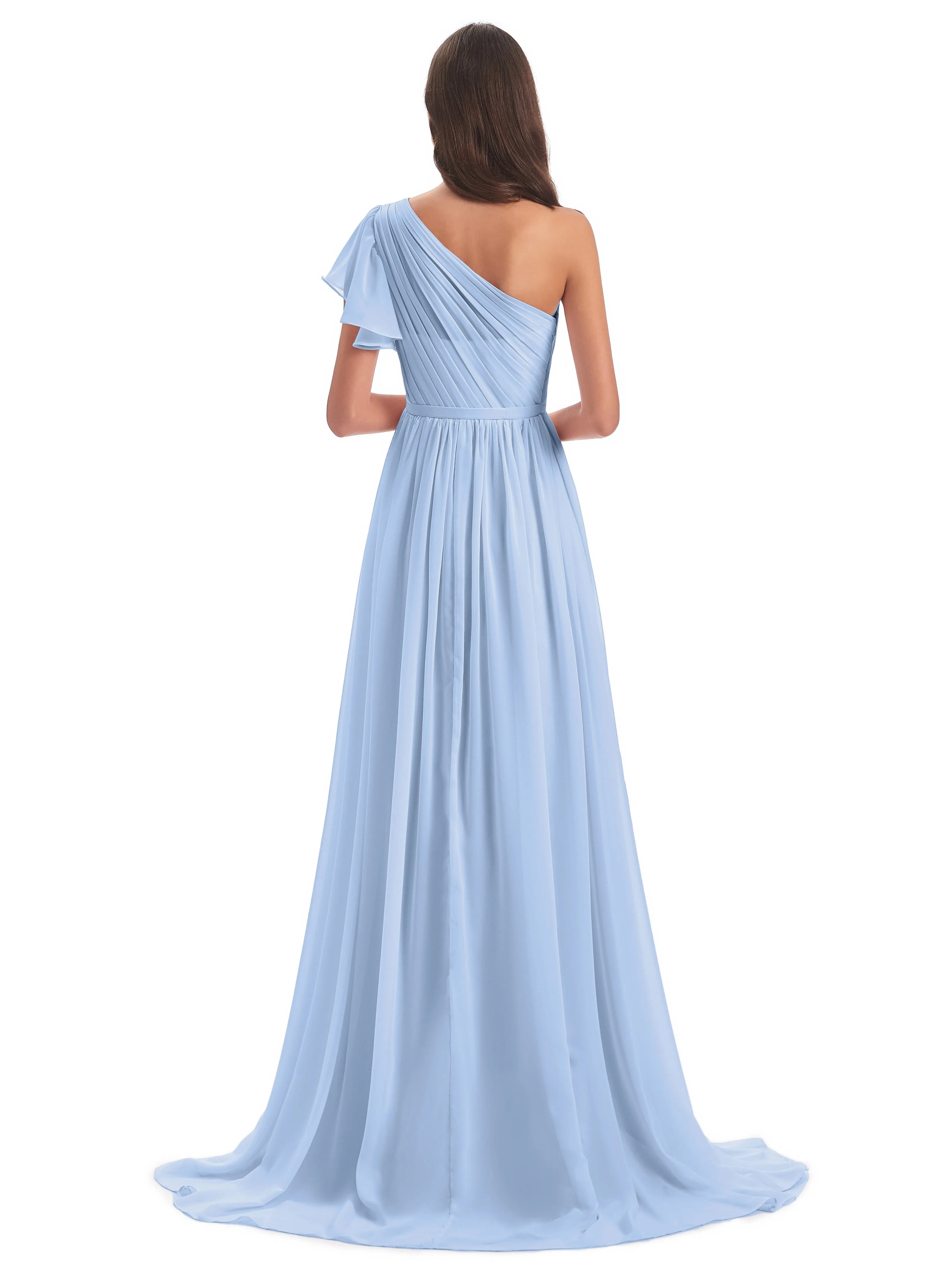 Gemma Vintage Sweep-Brush Train Long Mother of the Bride Dresses