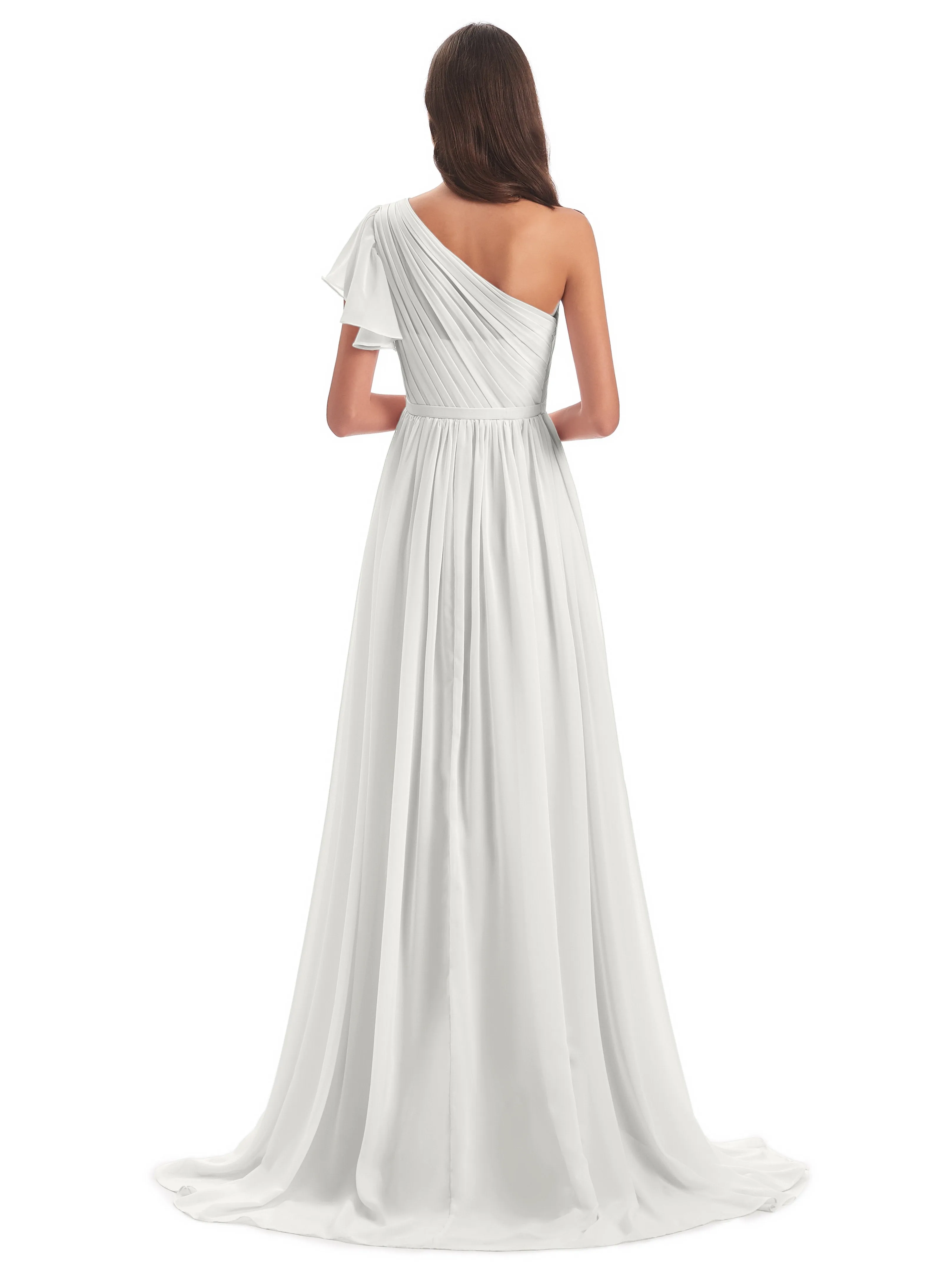 Gemma Vintage Sweep-Brush Train Long Mother of the Bride Dresses