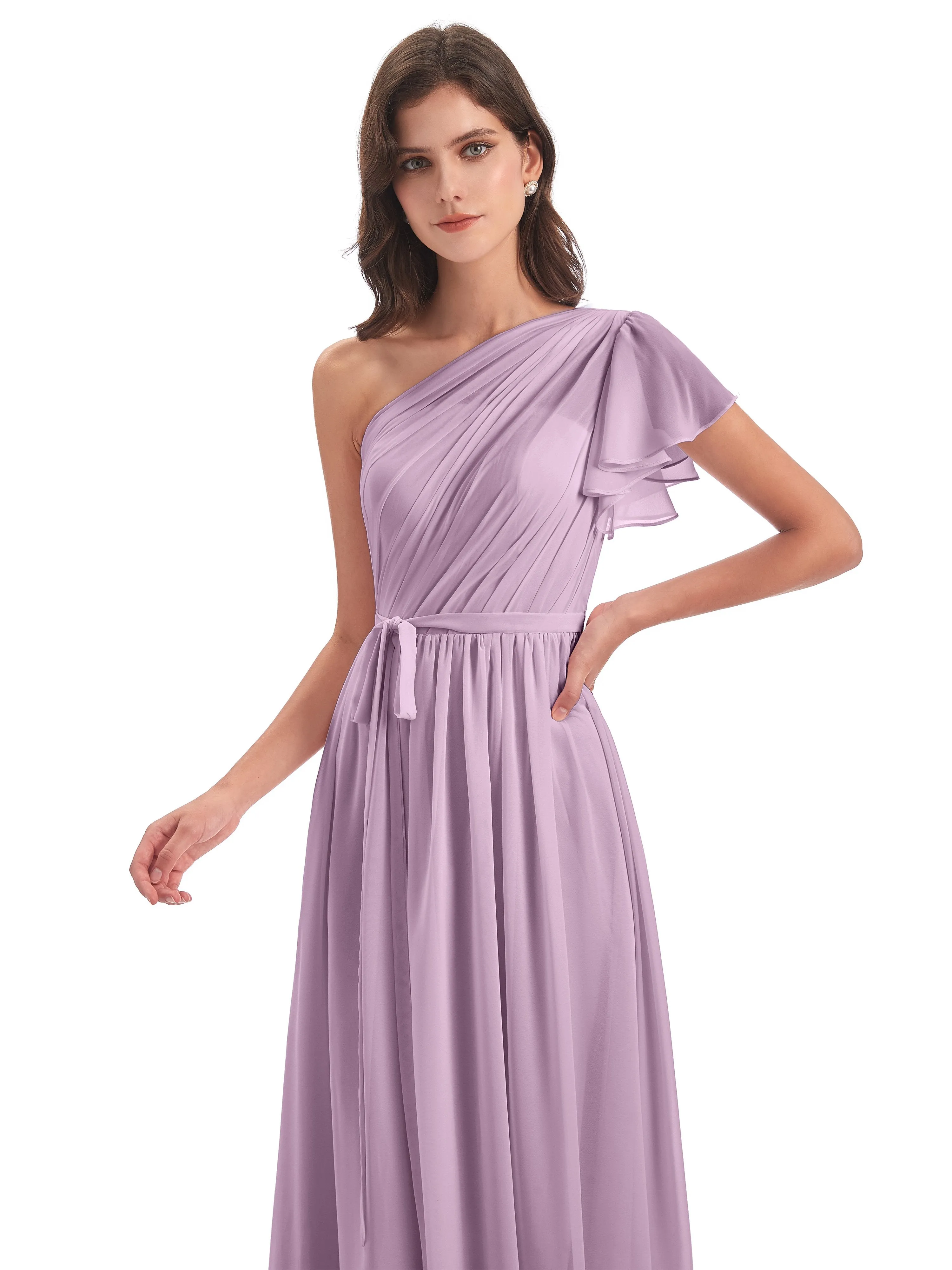 Gemma Vintage Sweep-Brush Train Long Mother of the Bride Dresses