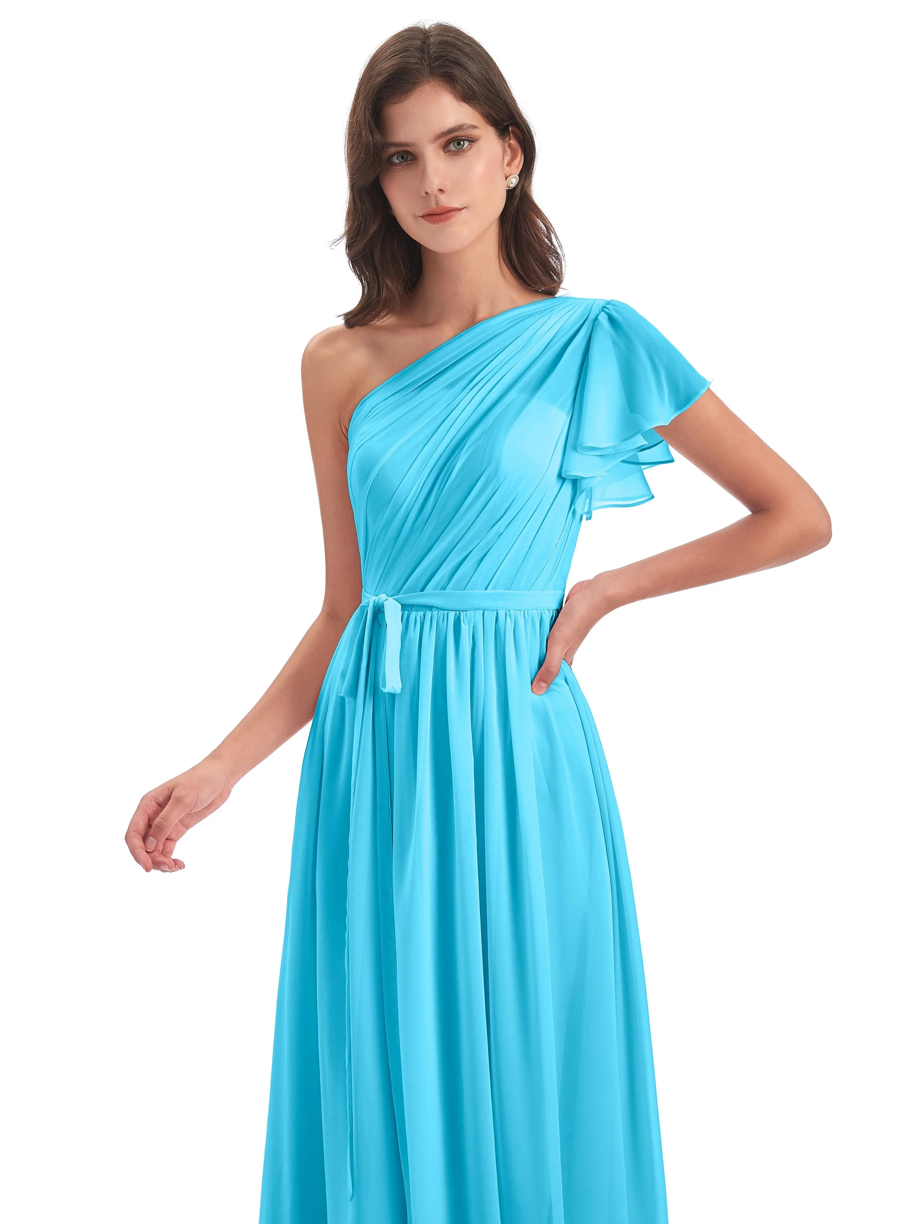 Gemma Vintage Sweep-Brush Train Long Mother of the Bride Dresses