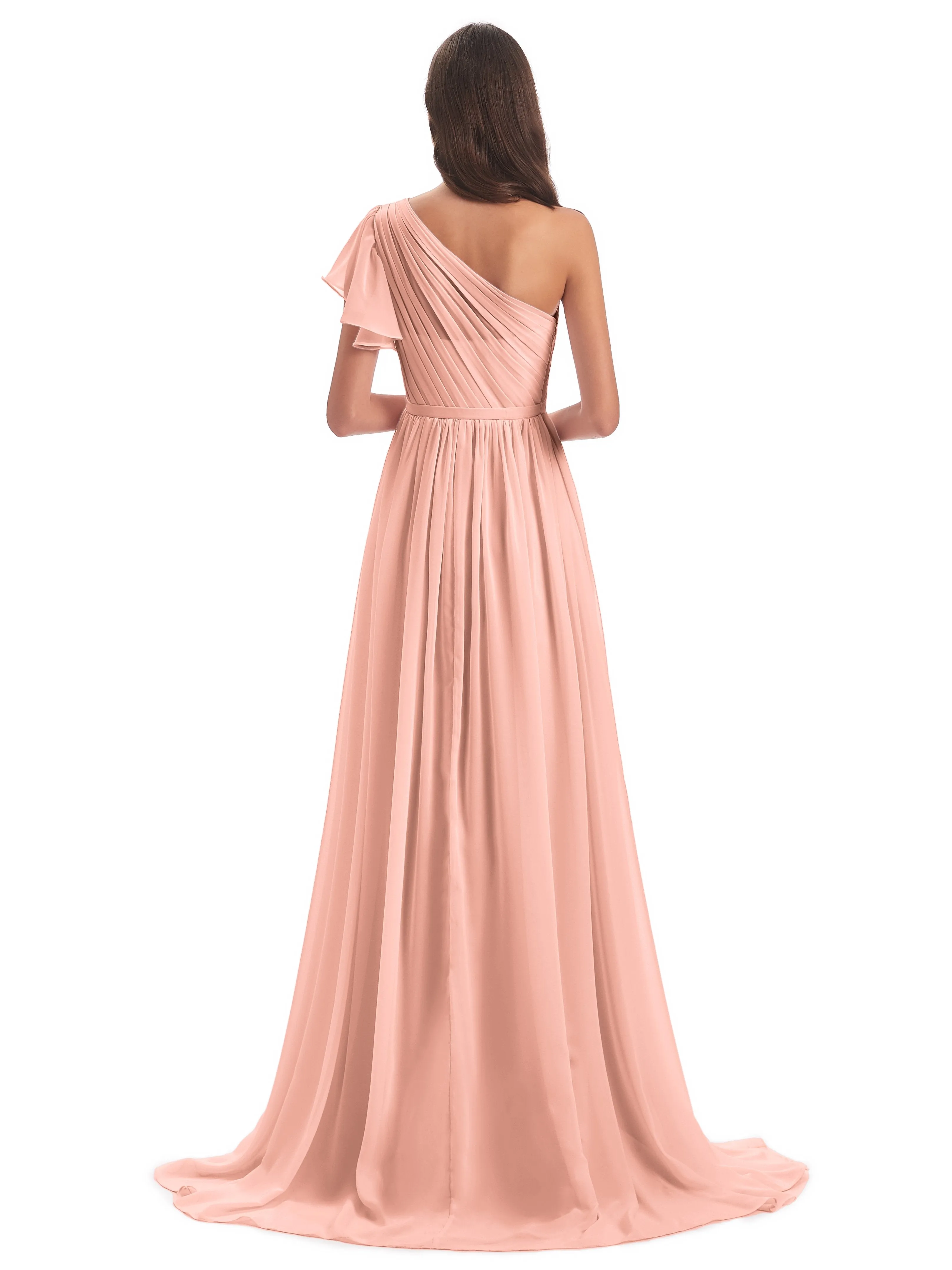 Gemma Vintage Sweep-Brush Train Long Mother of the Bride Dresses