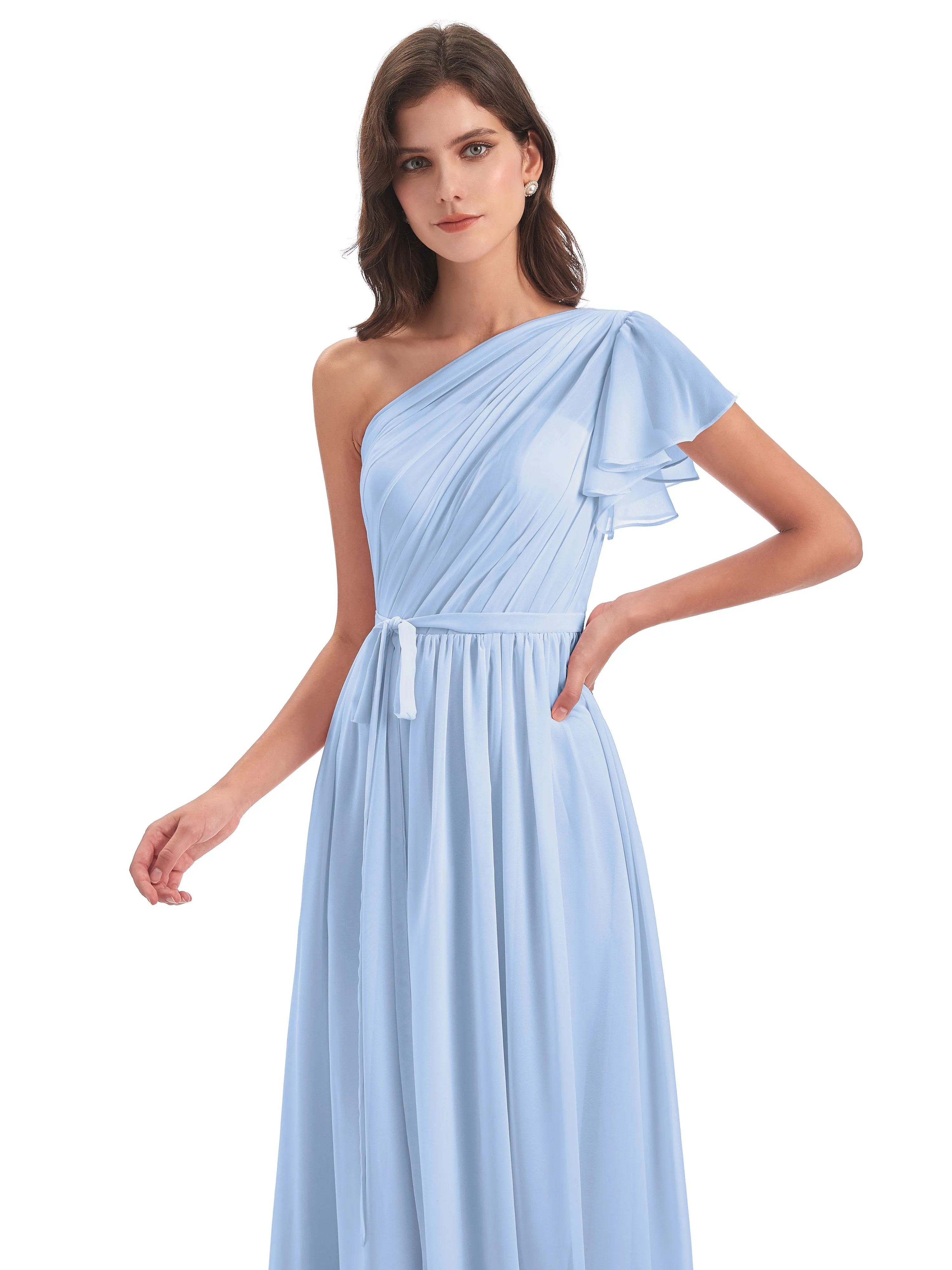 Gemma Vintage Sweep-Brush Train Long Mother of the Bride Dresses