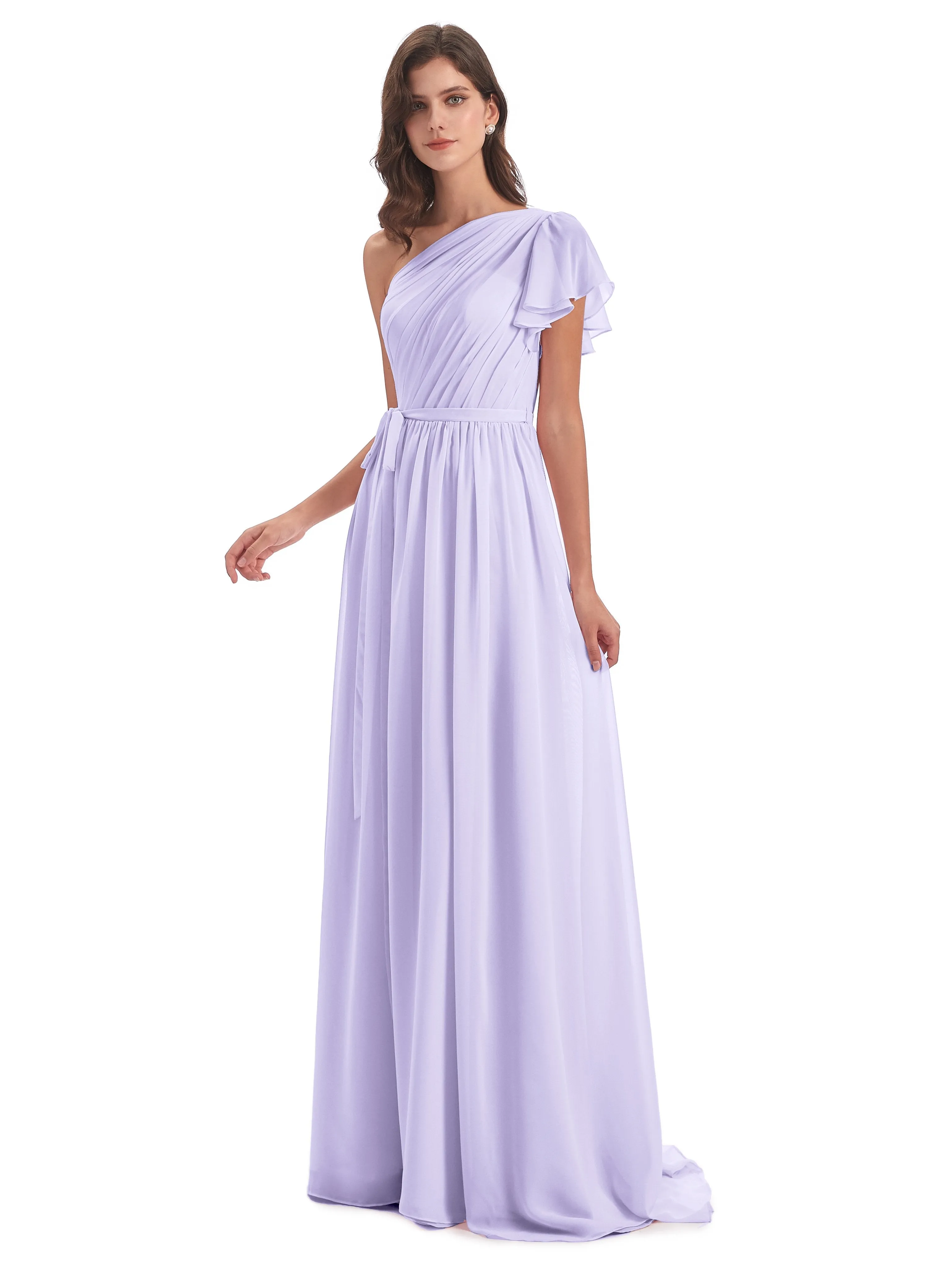 Gemma Vintage Sweep-Brush Train Long Mother of the Bride Dresses