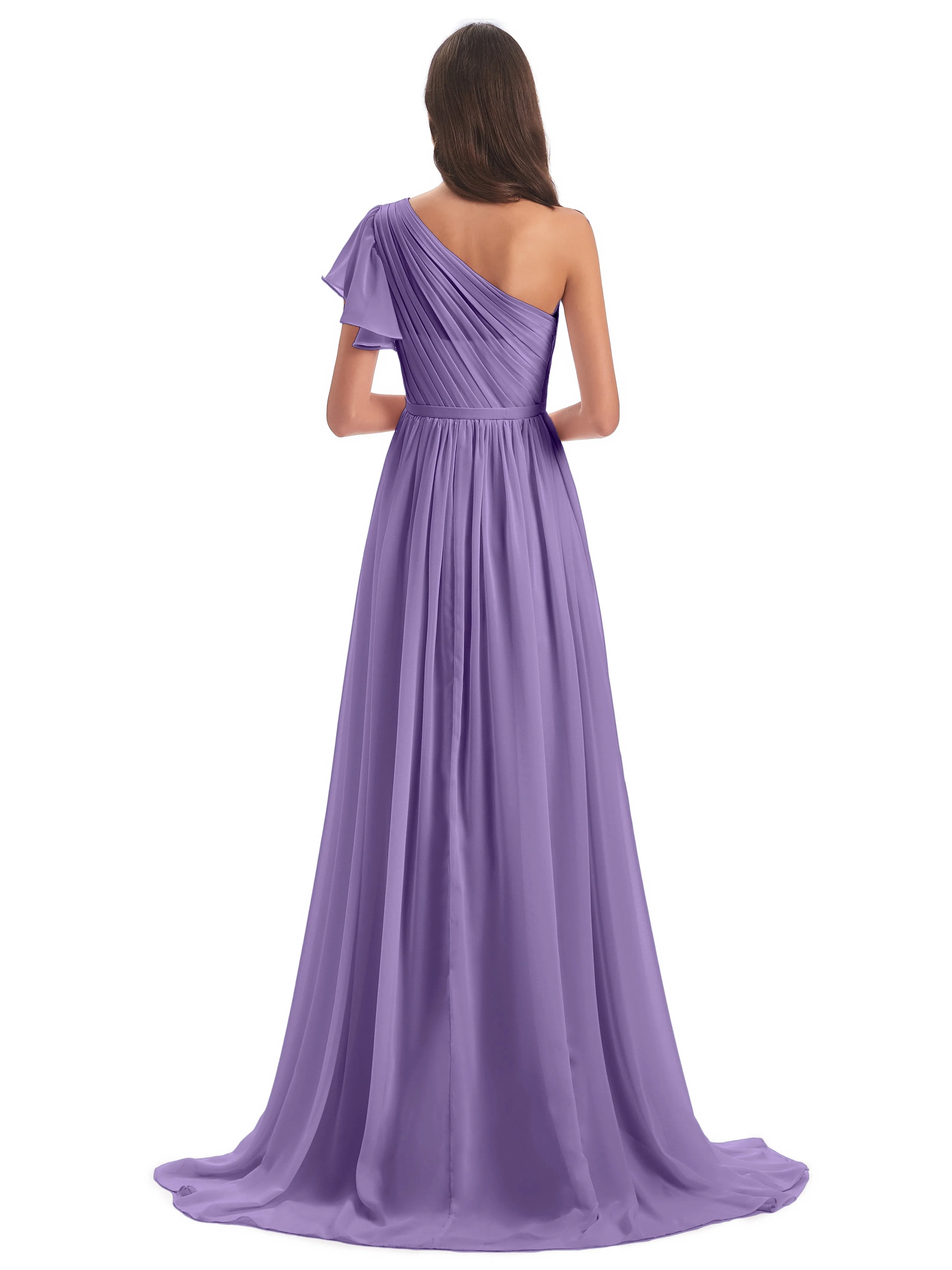Gemma Vintage Sweep-Brush Train Long Mother of the Bride Dresses