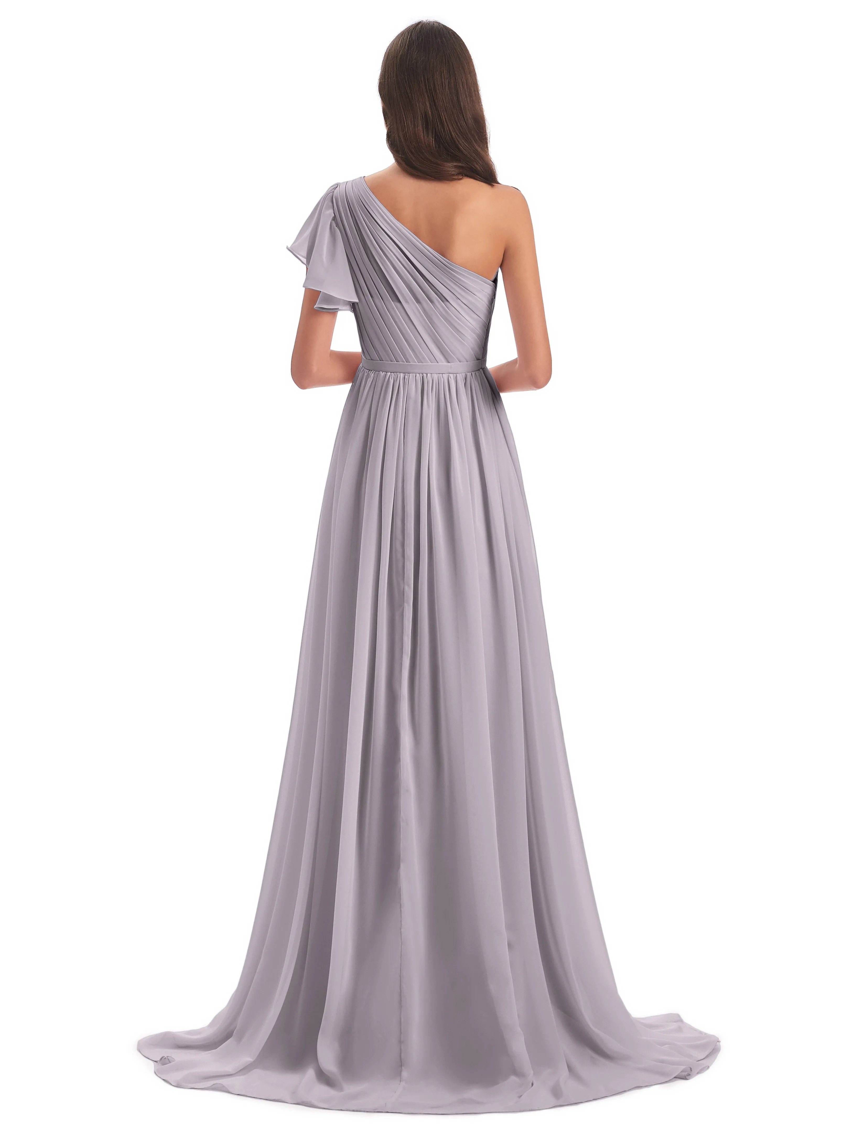 Gemma Vintage Sweep-Brush Train Long Mother of the Bride Dresses