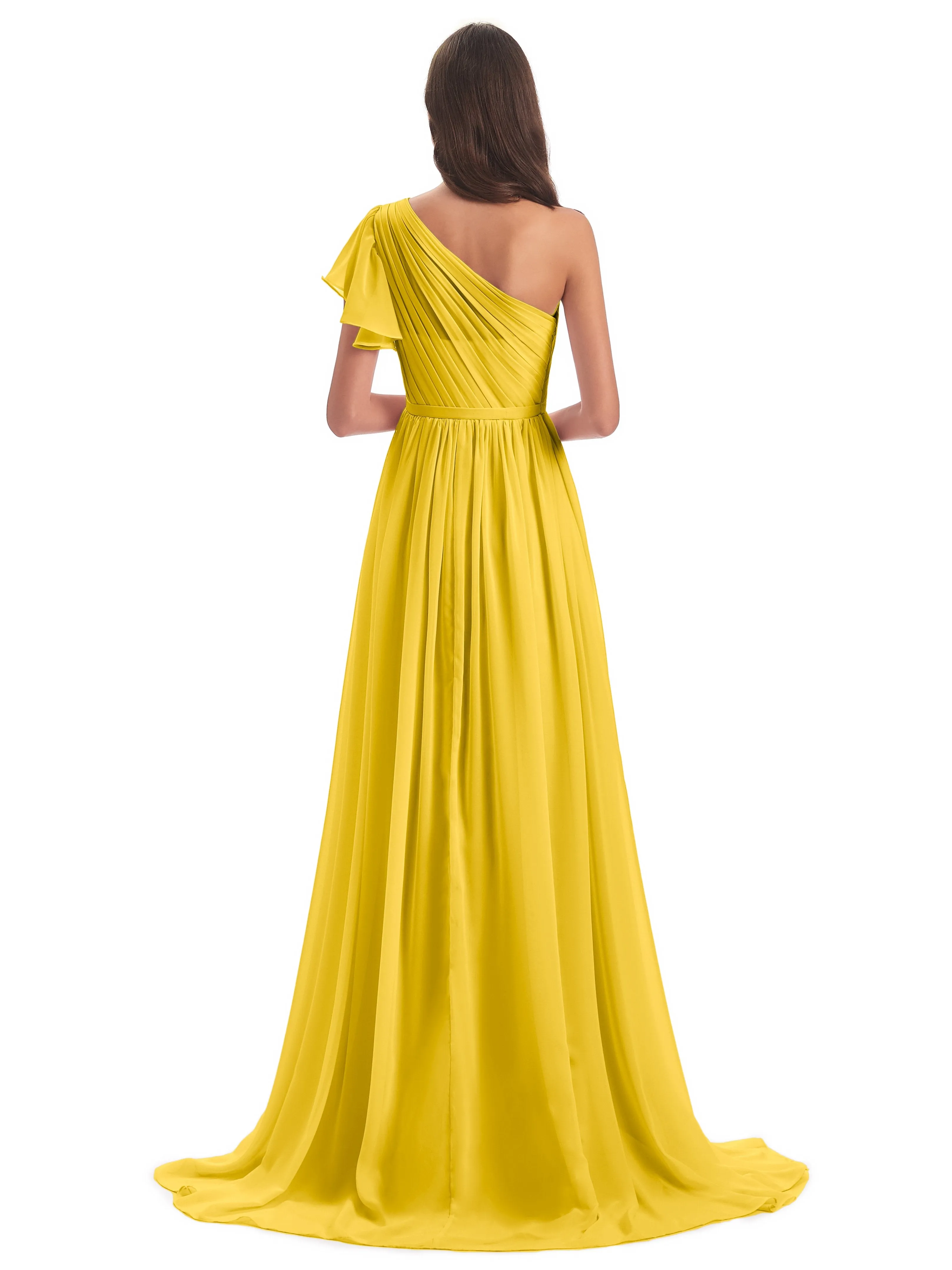 Gemma Vintage Sweep-Brush Train Long Mother of the Bride Dresses
