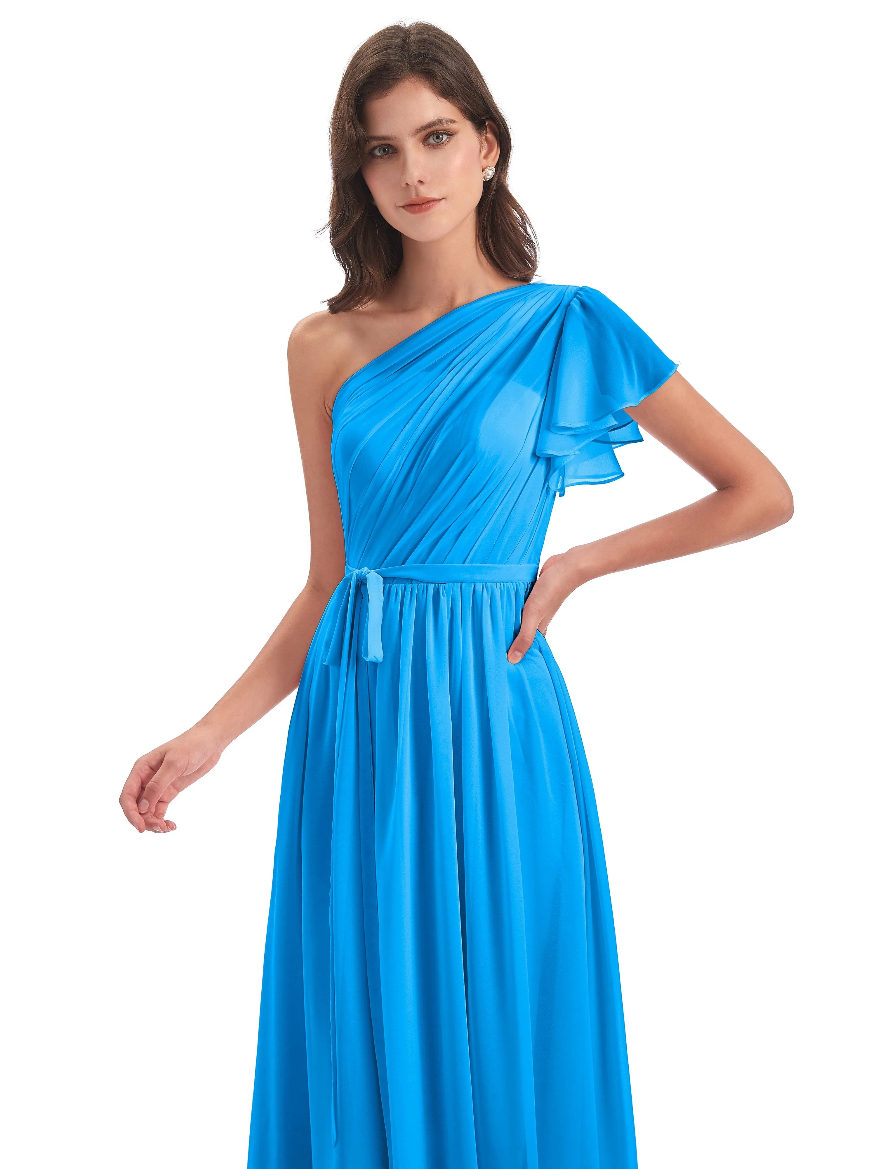 Gemma Vintage Sweep-Brush Train Long Mother of the Bride Dresses