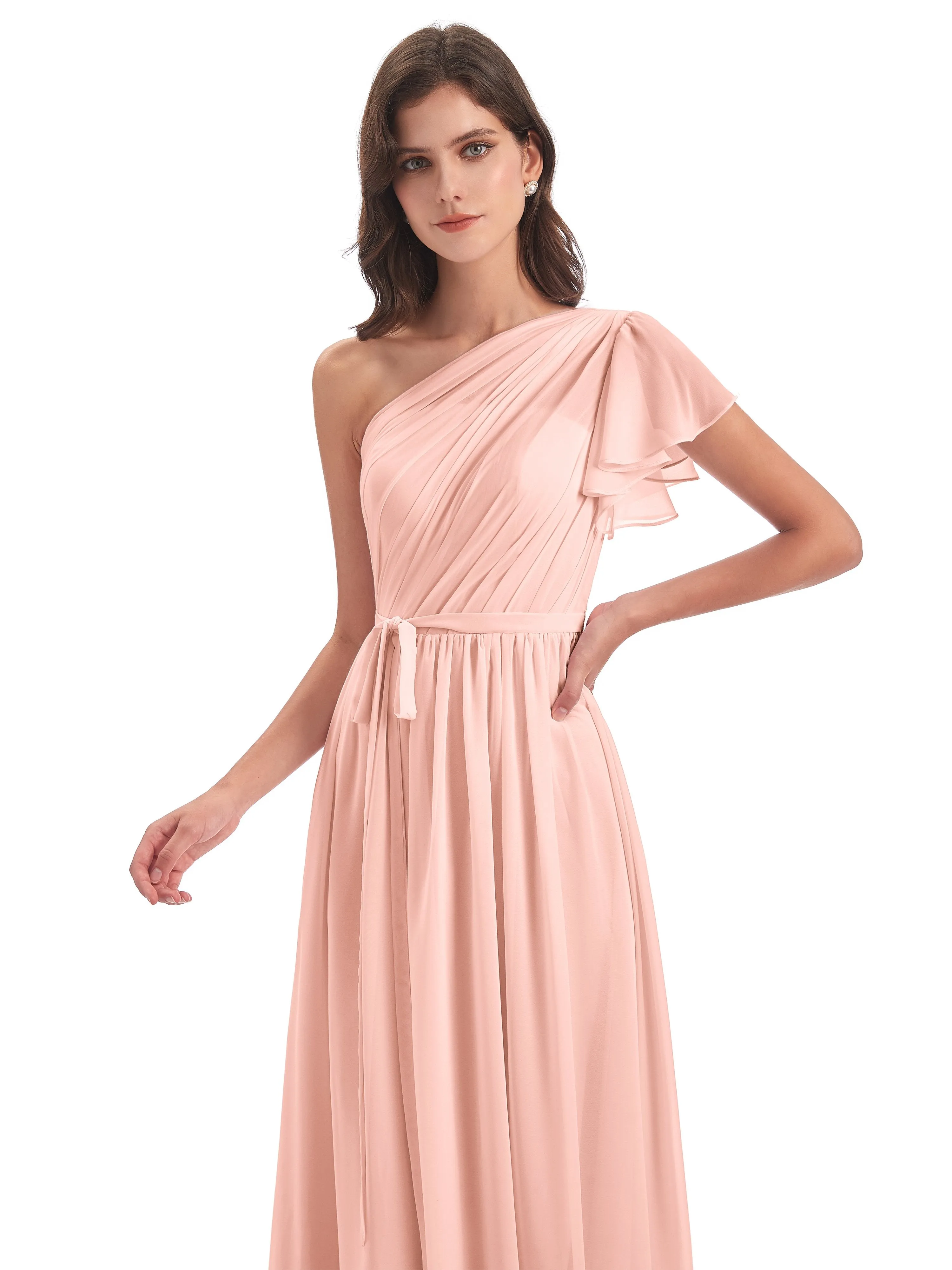 Gemma Vintage Sweep-Brush Train Long Mother of the Bride Dresses