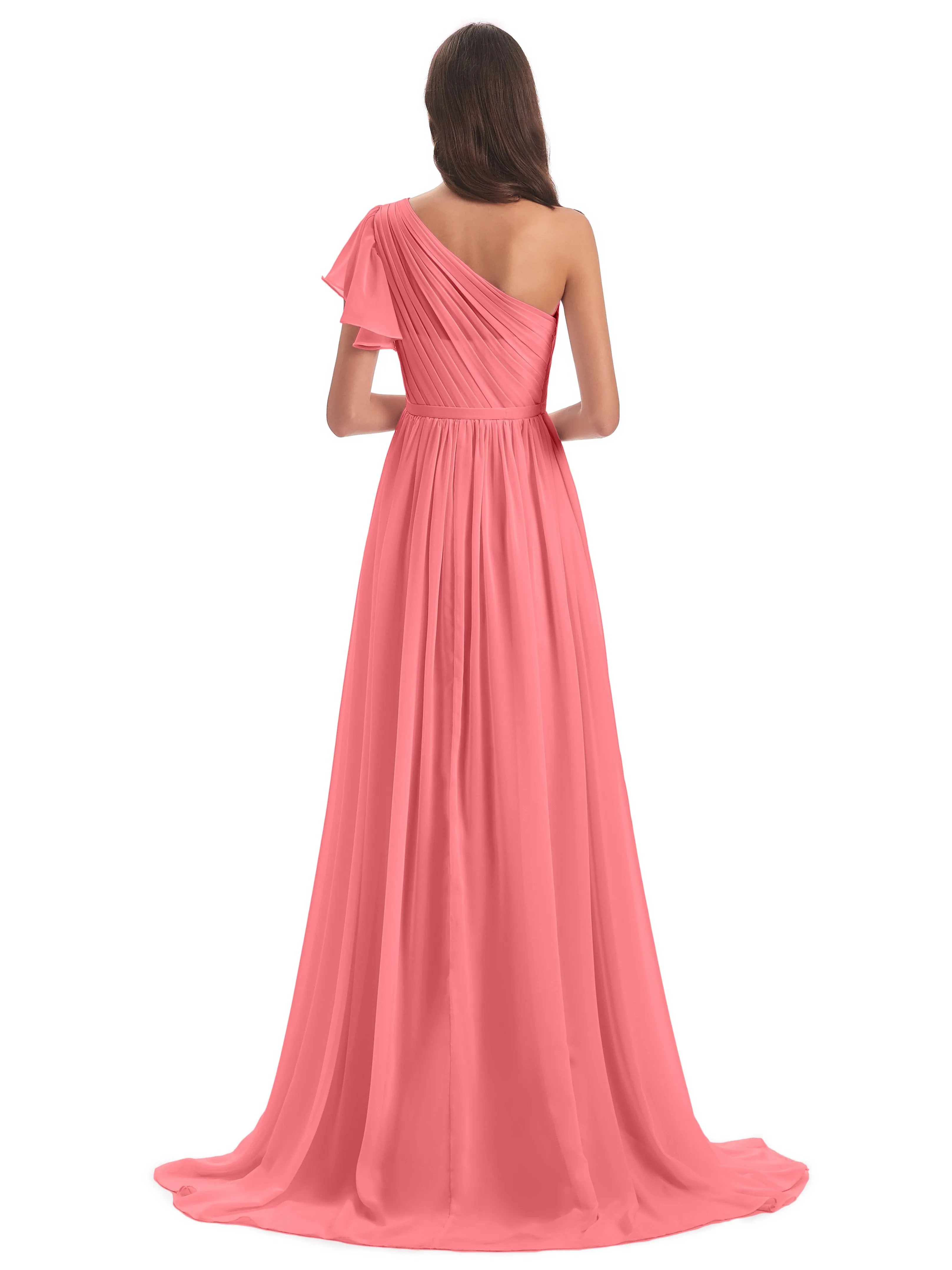 Gemma Vintage Sweep-Brush Train Long Mother of the Bride Dresses