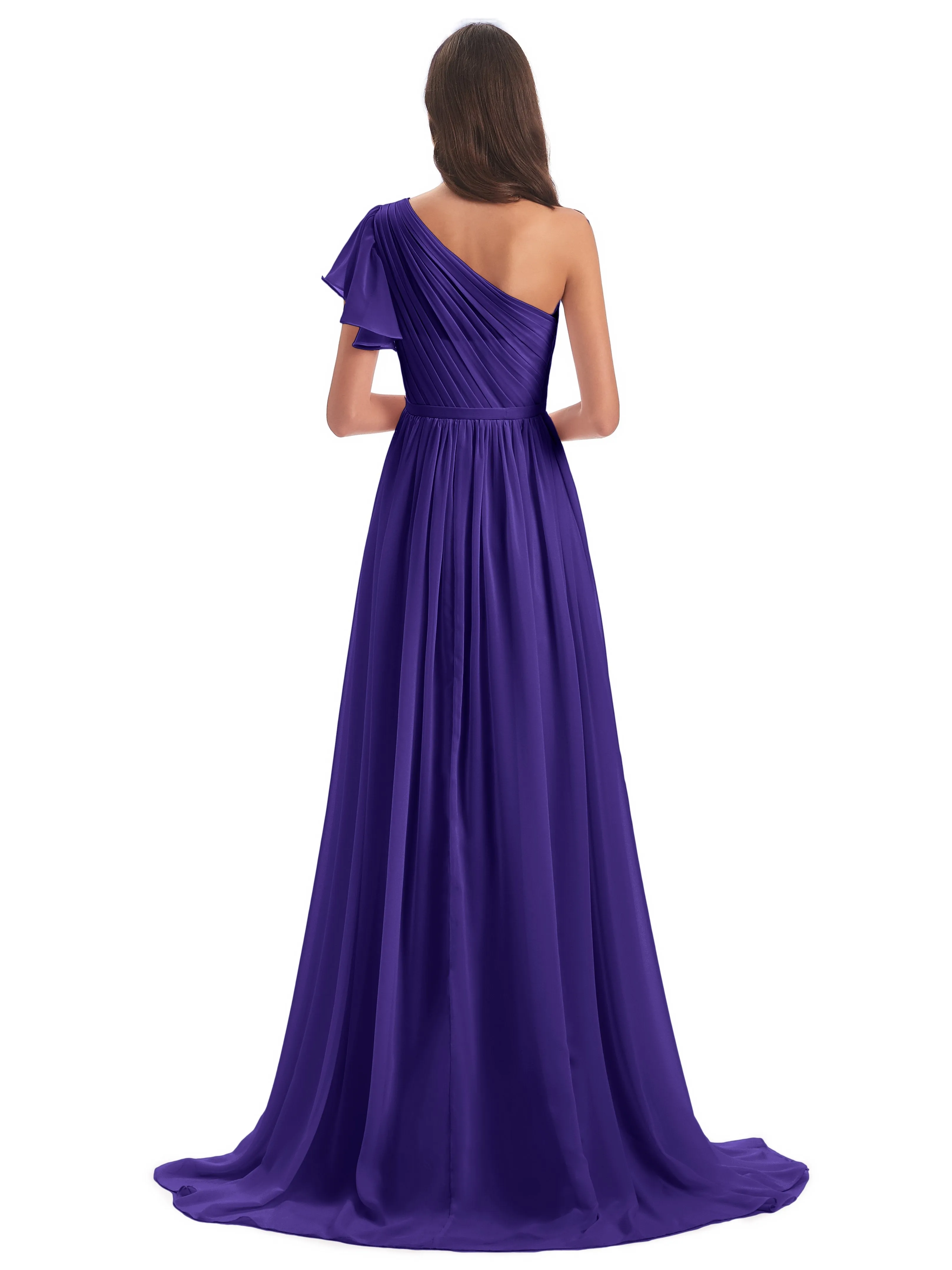 Gemma Vintage Sweep-Brush Train Long Mother of the Bride Dresses