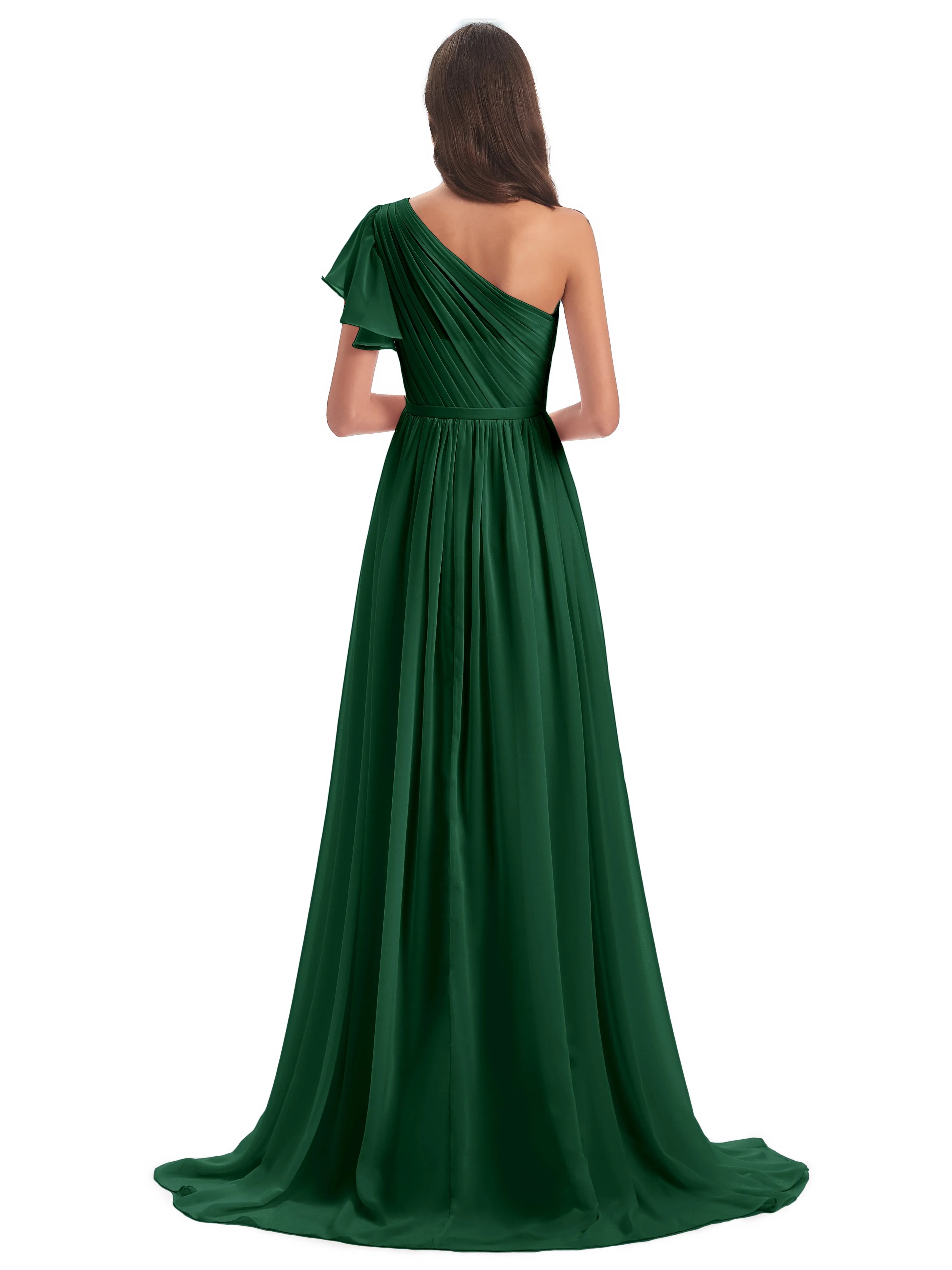 Gemma Vintage Sweep-Brush Train Long Mother of the Bride Dresses