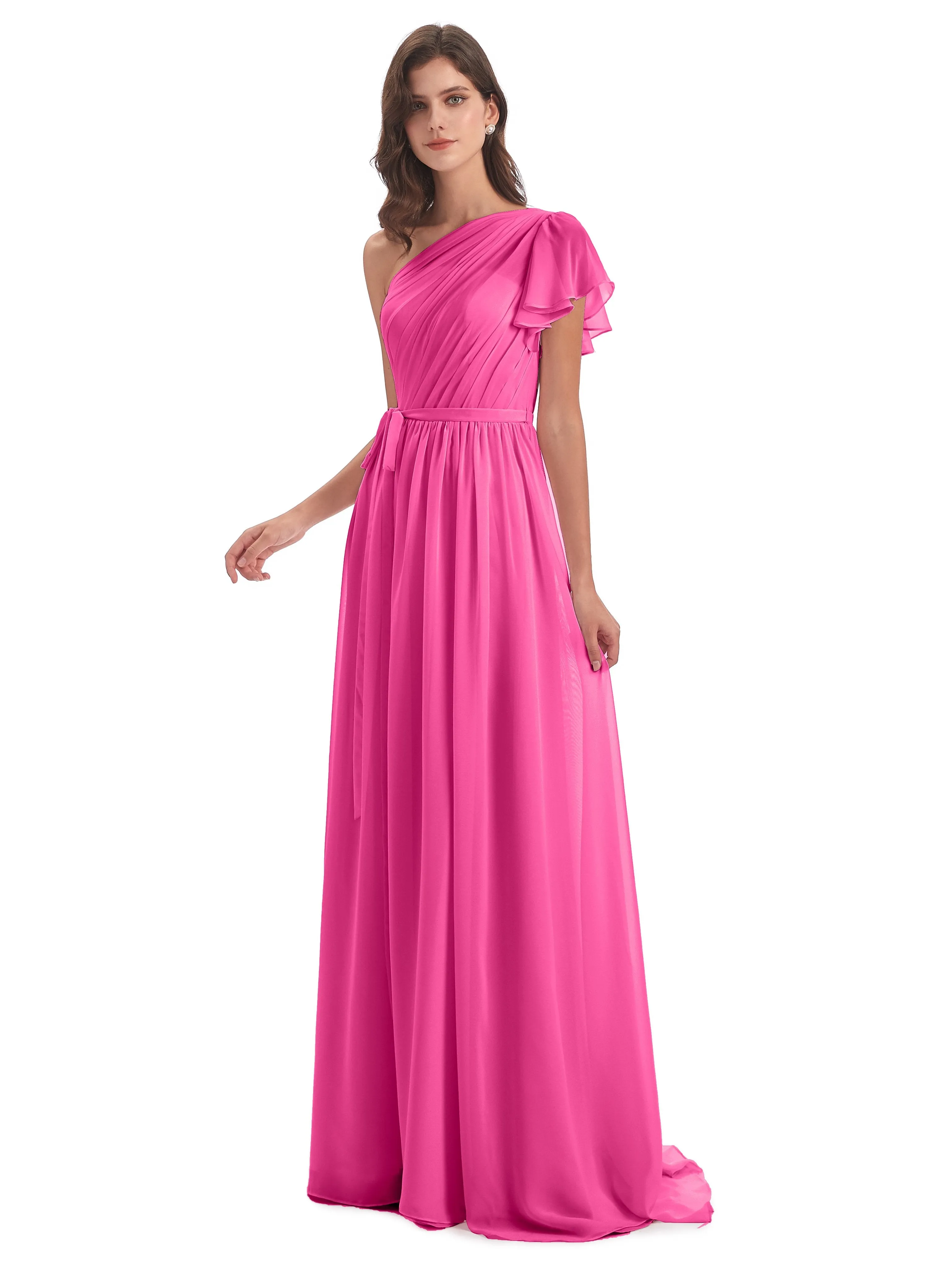 Gemma Vintage Sweep-Brush Train Long Mother of the Bride Dresses