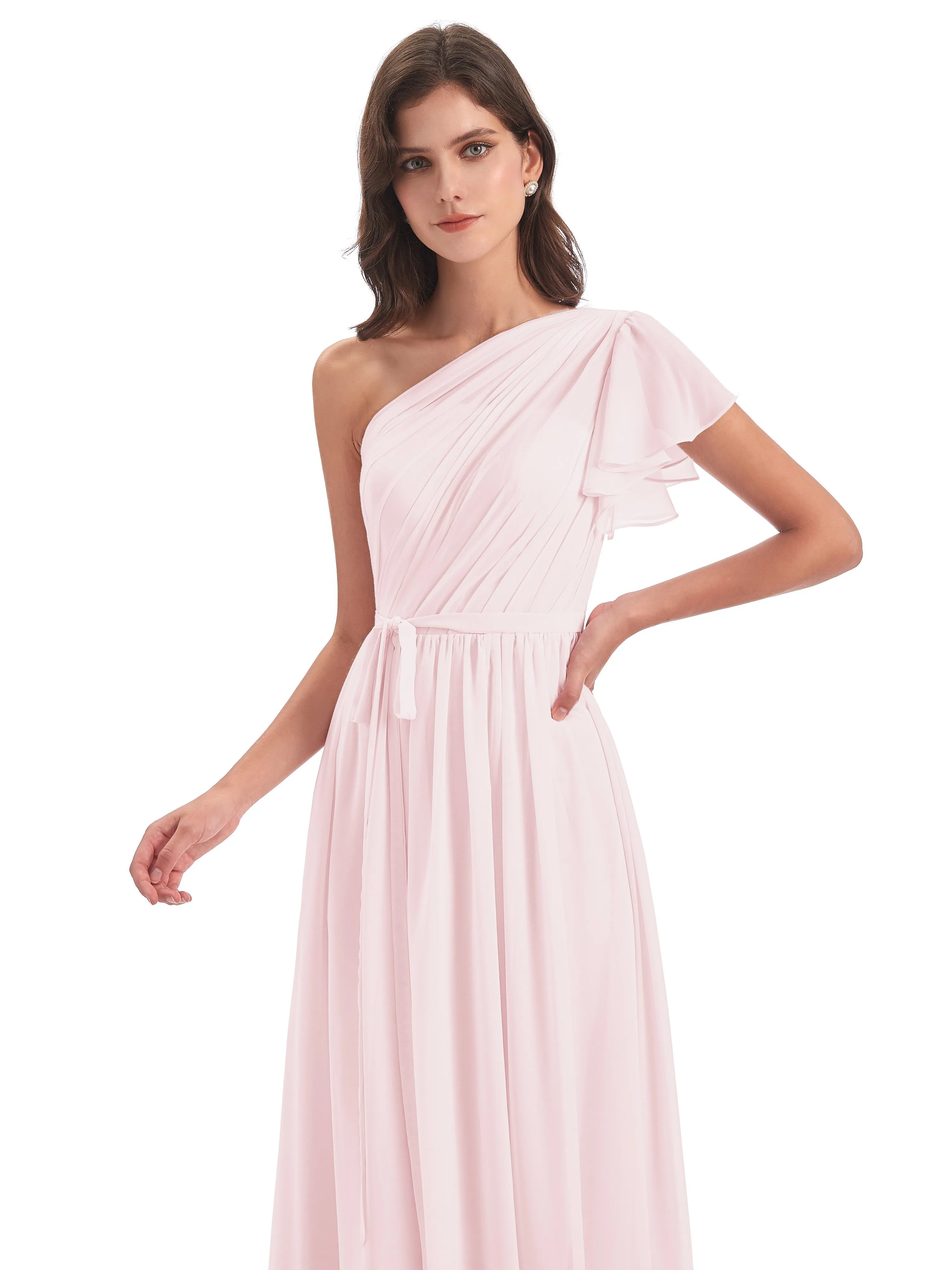 Gemma Vintage Sweep-Brush Train Long Mother of the Bride Dresses