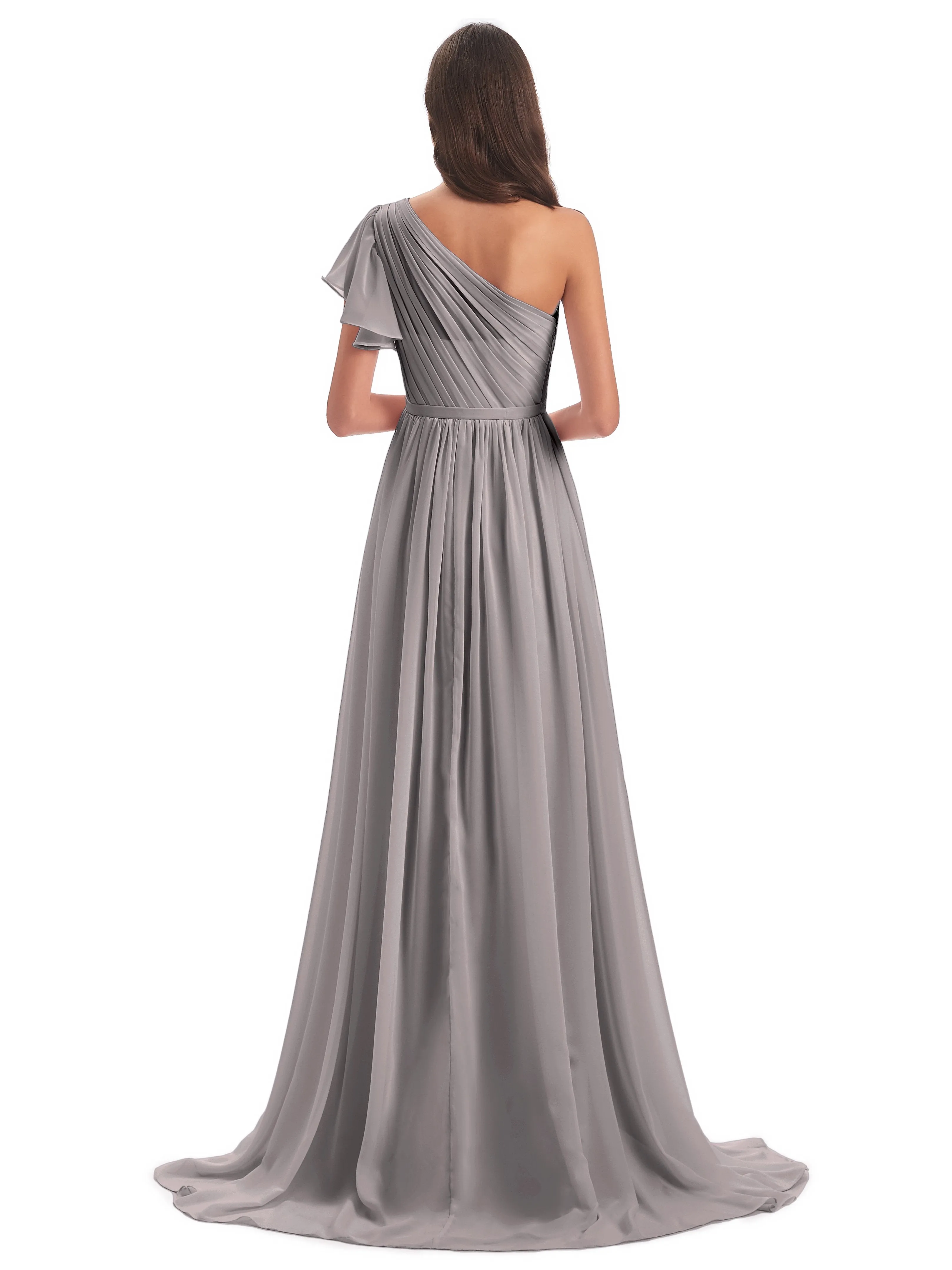 Gemma Vintage Sweep-Brush Train Long Mother of the Bride Dresses