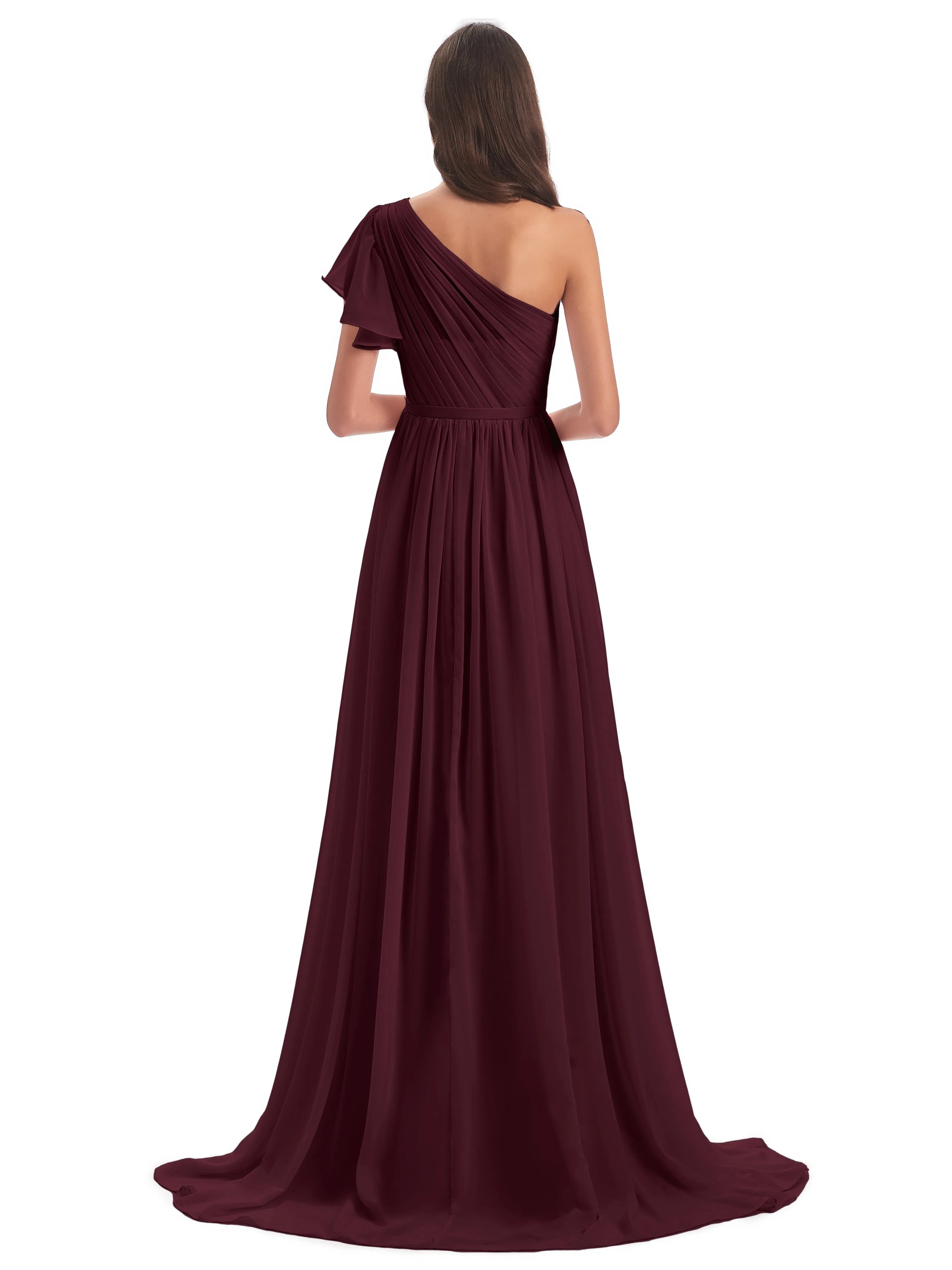 Gemma Vintage Sweep-Brush Train Long Mother of the Bride Dresses