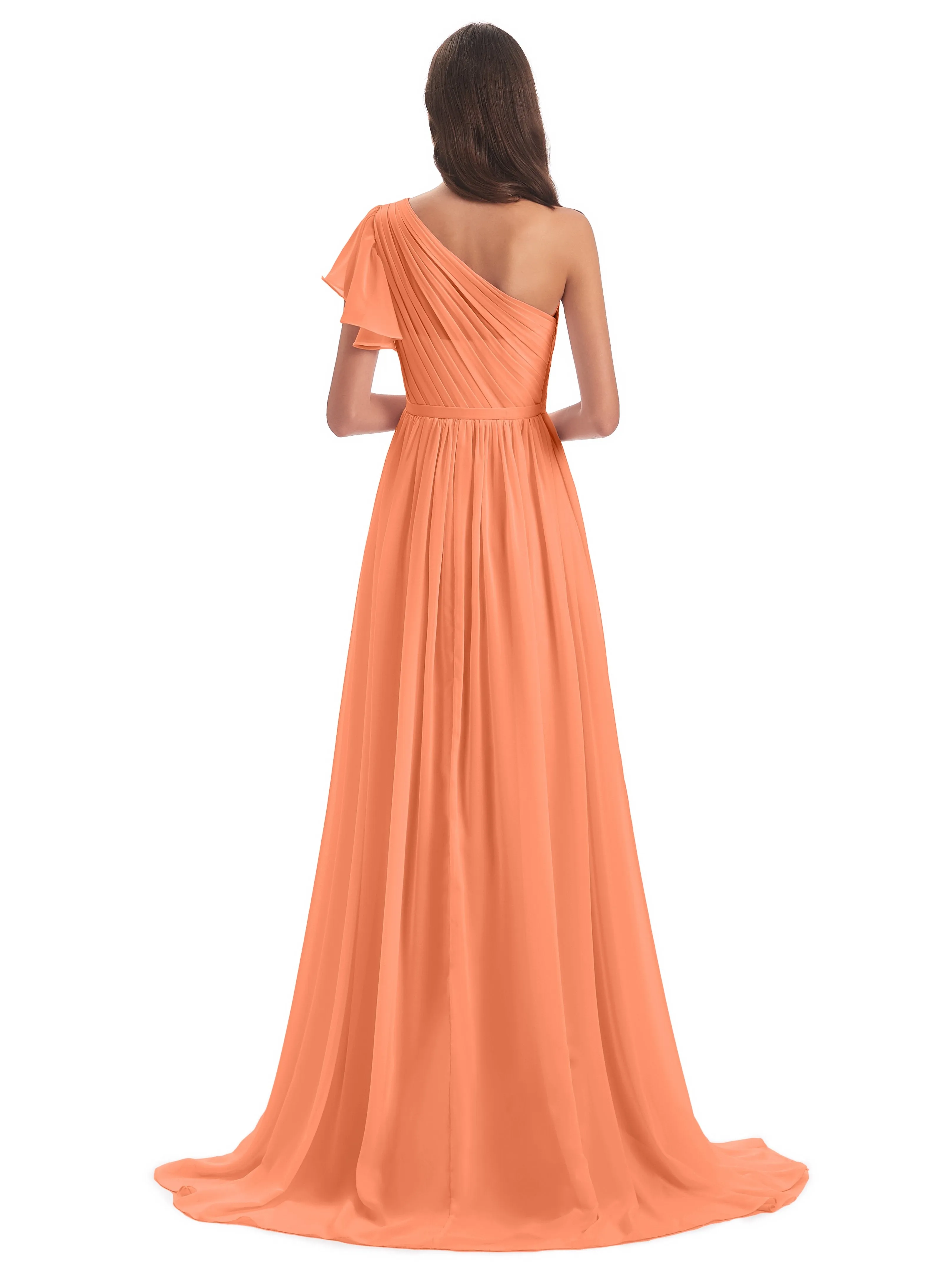 Gemma Vintage Sweep-Brush Train Long Mother of the Bride Dresses