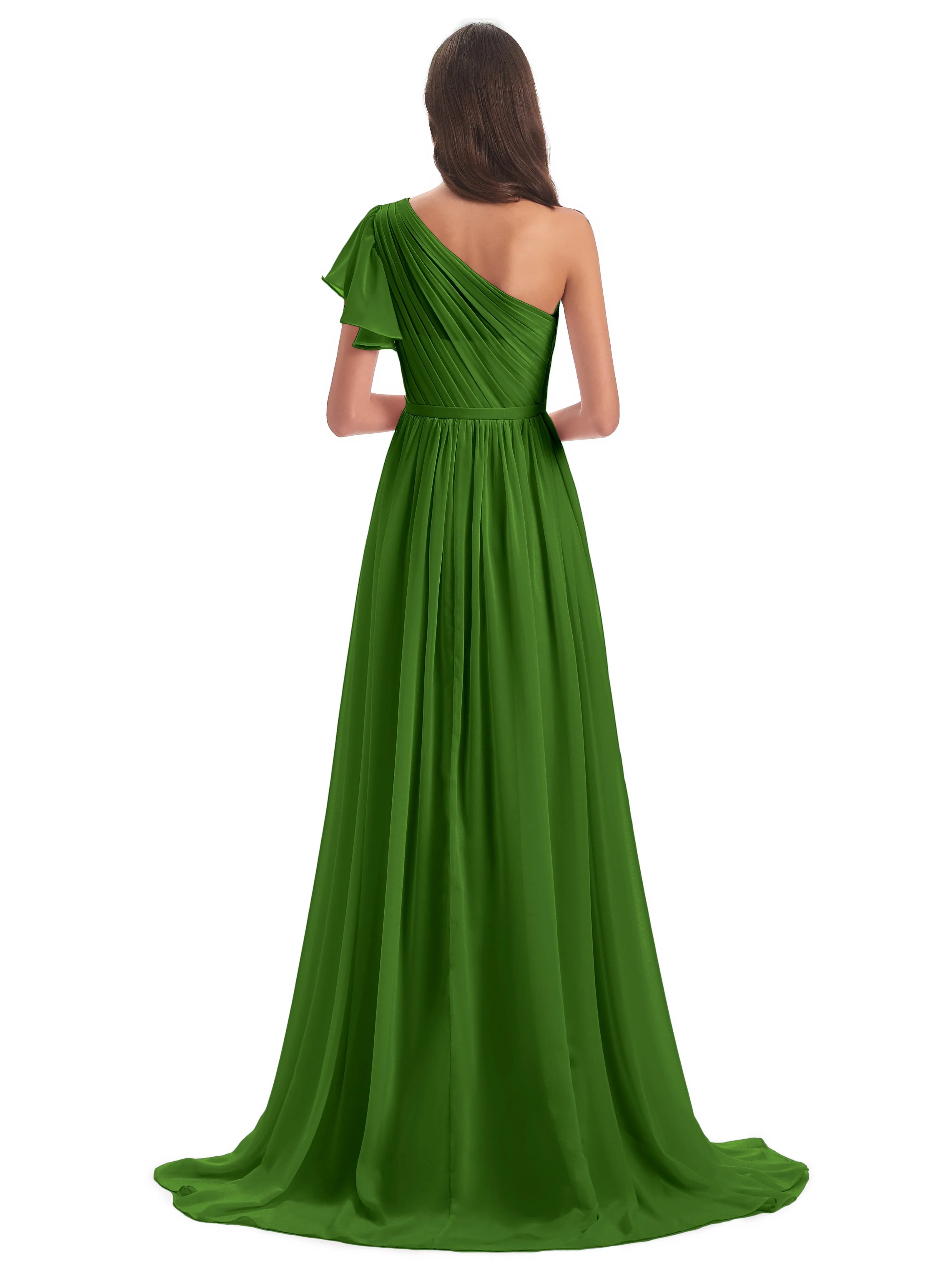 Gemma Vintage Sweep-Brush Train Long Mother of the Bride Dresses