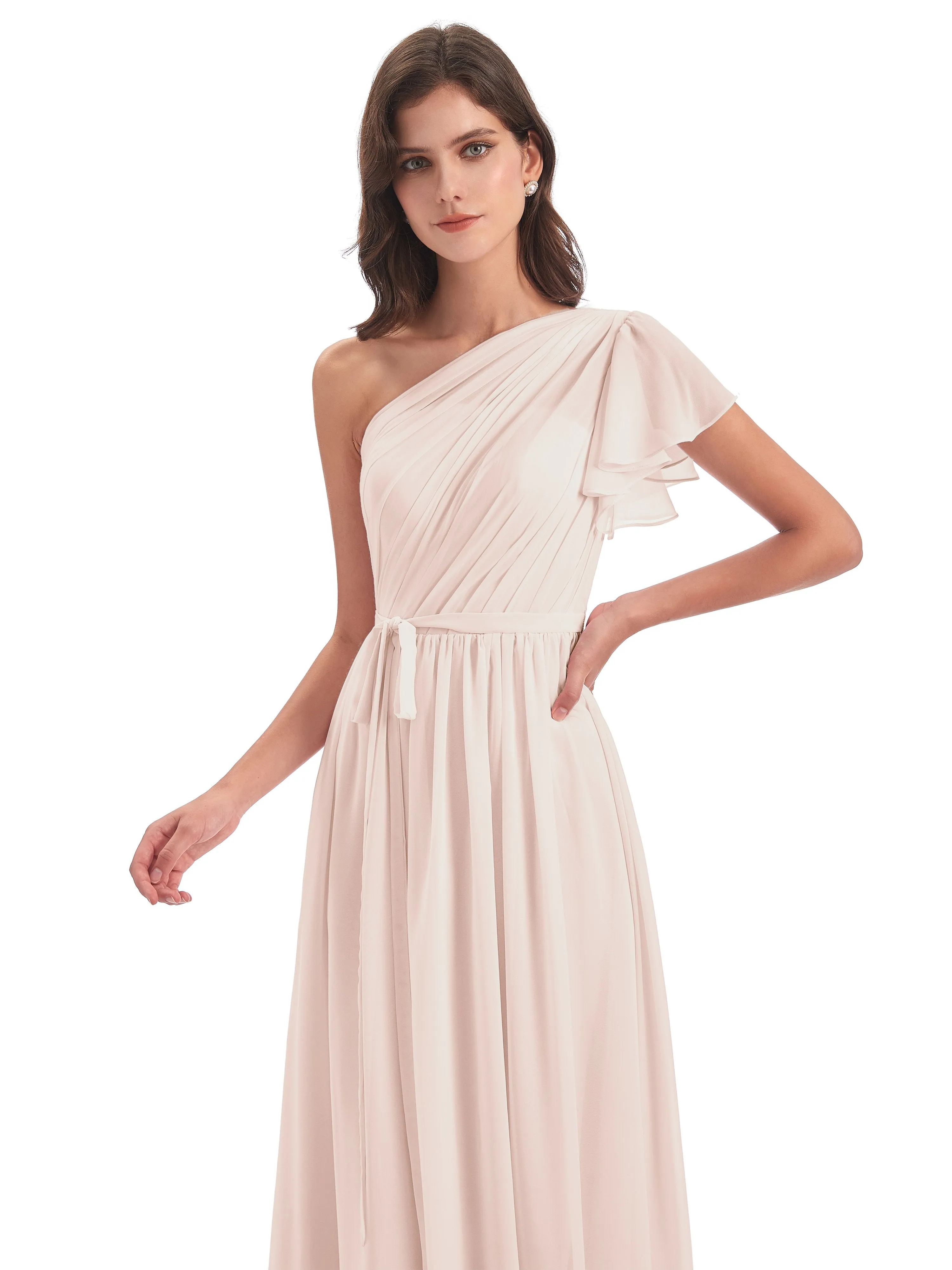 Gemma Vintage Sweep-Brush Train Long Mother of the Bride Dresses