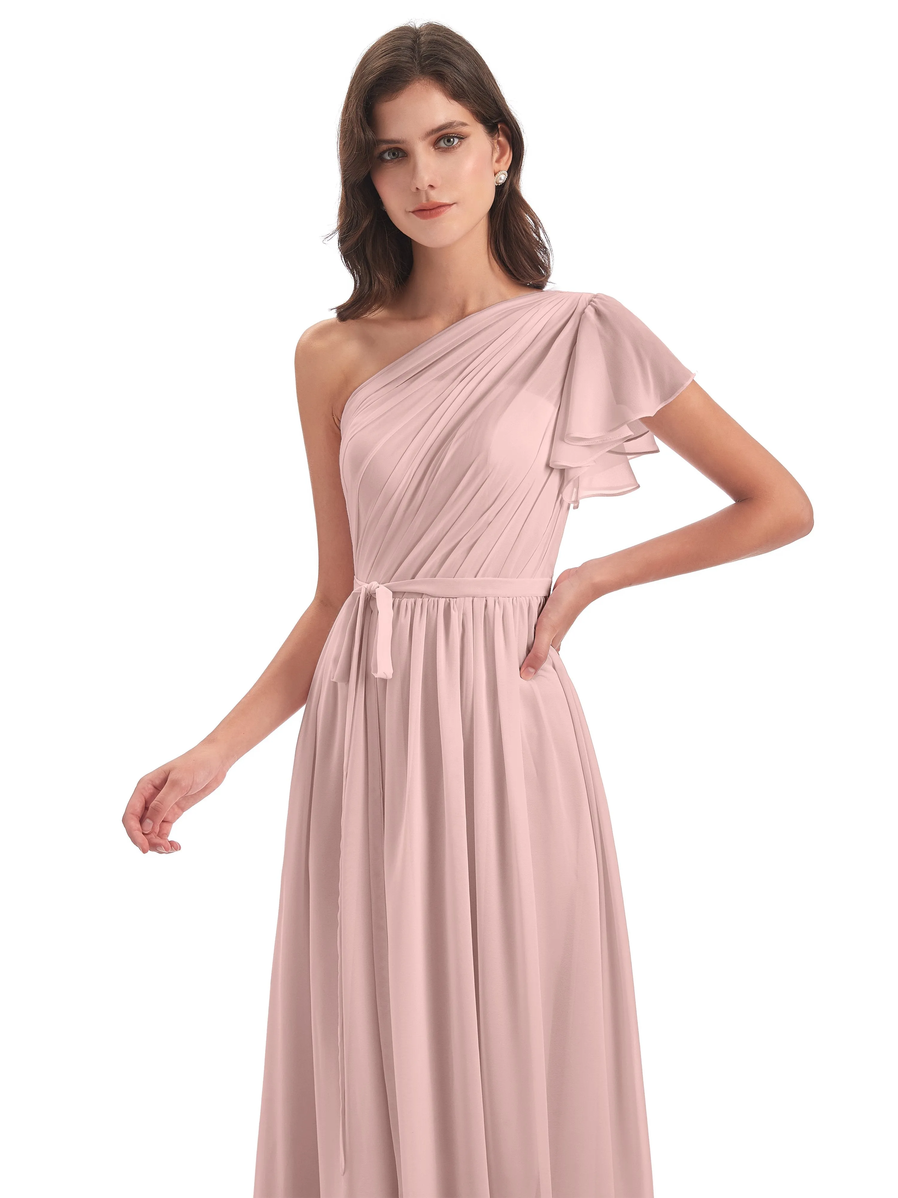 Gemma Vintage Sweep-Brush Train Long Mother of the Bride Dresses